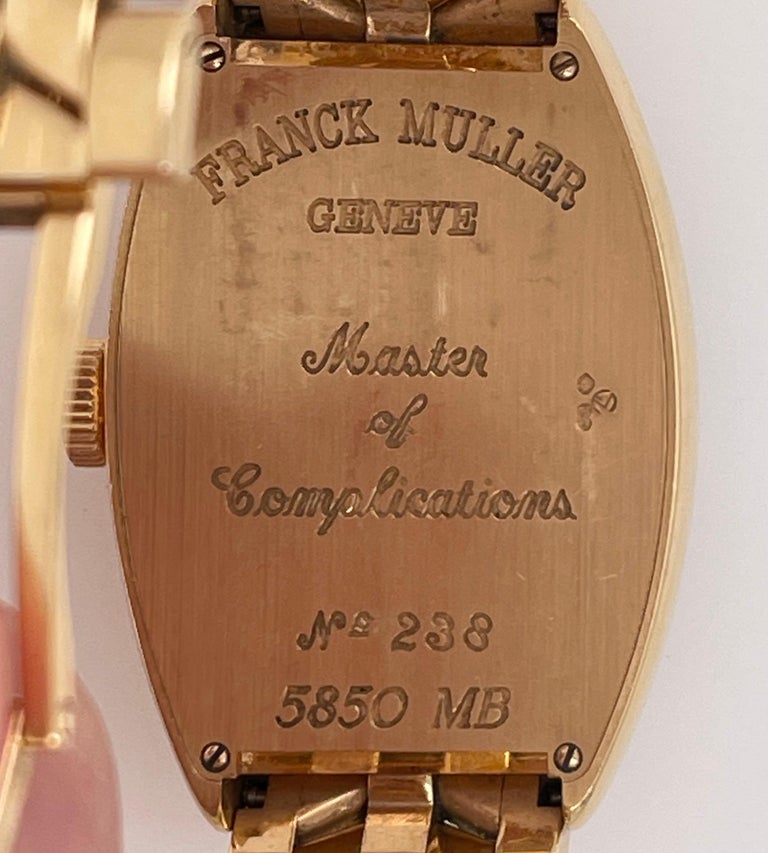 Franck Muller Master Banker 18K Gold Blue Dial Men’s Automatic Watch 5850 MB