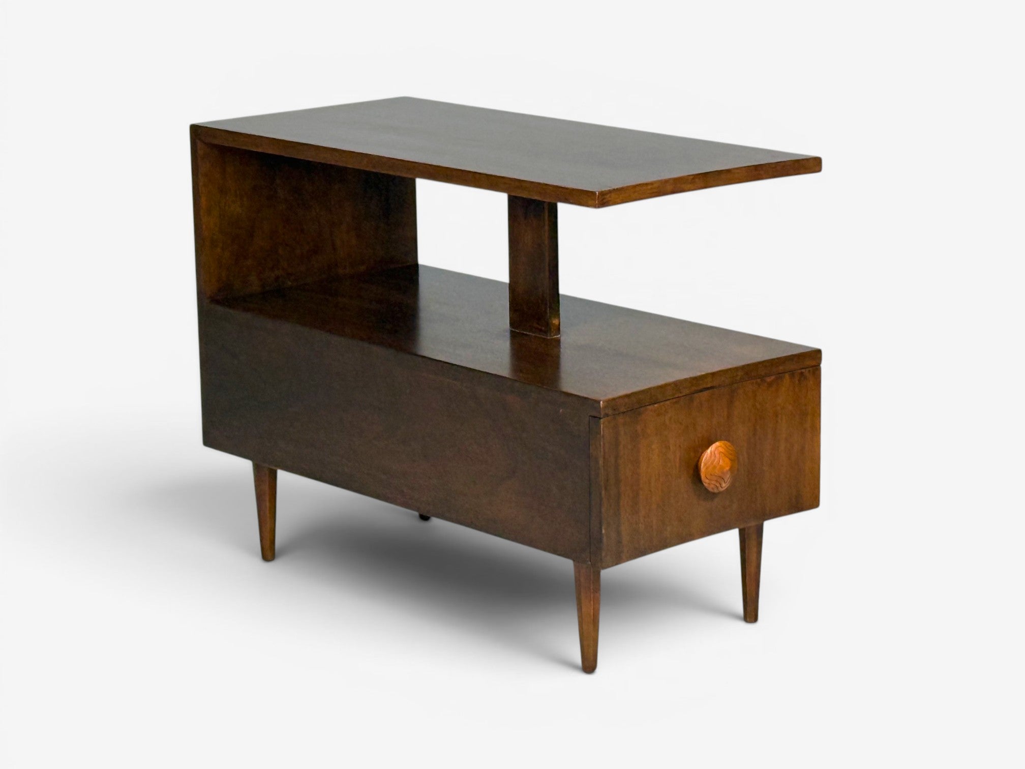 Gilbert Rohde, Rare Paldao End Tables, Walnut, USA, 1940s