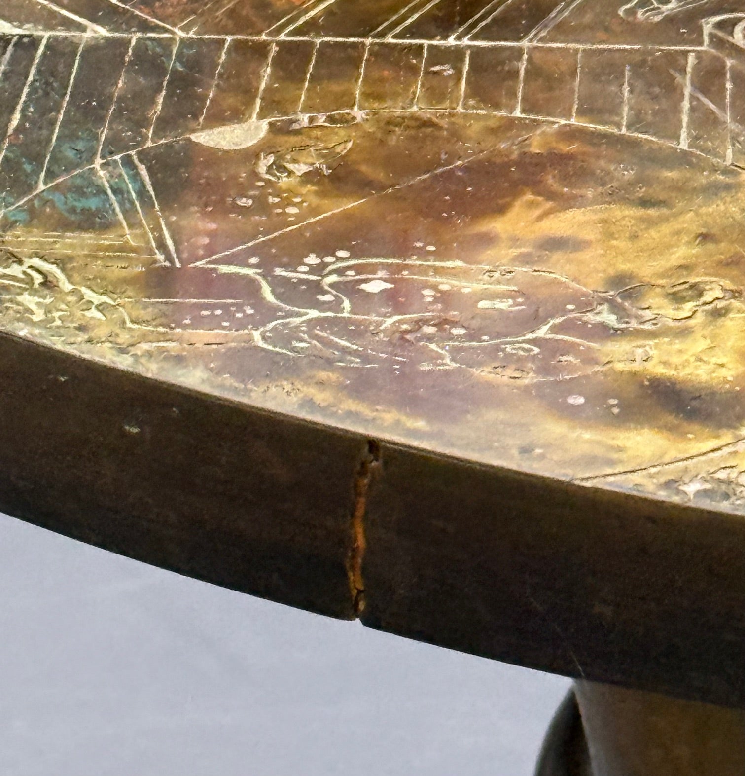 Philip and Kelvin LaVerne, Rare Center Table, Bronze, USA, 1960s