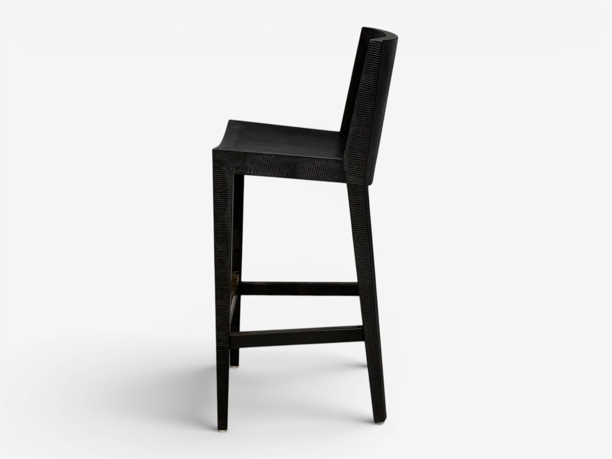 Karl Springer, JMF Barstools, Embossed Lizard Leather, Brass, USA, 1986