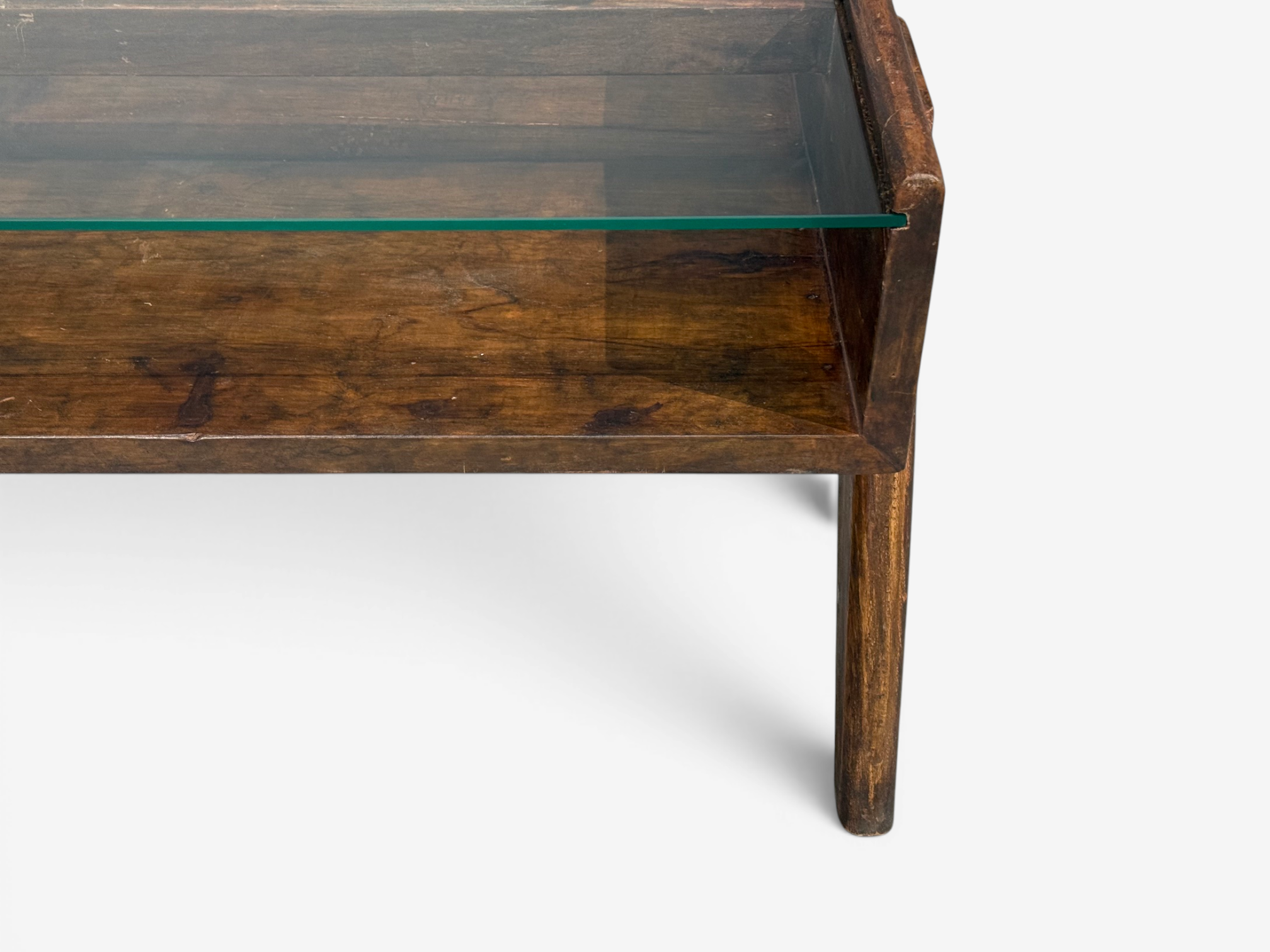 Pierre Jeanneret, Coffee Table, Teak, Glass, Chandigarh, India, 1960s