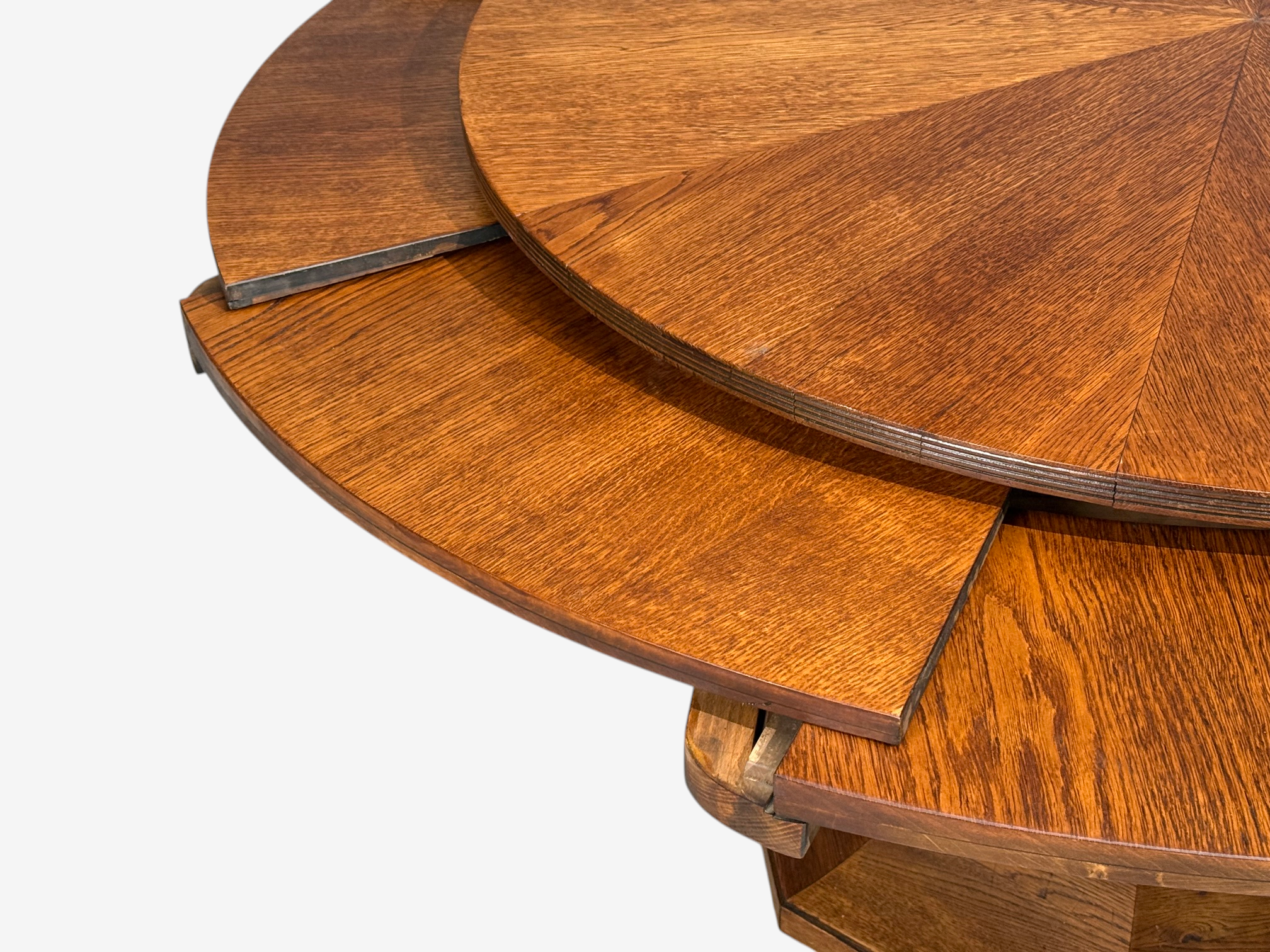 Josef Seiler, Rare Expanding Dining Table, Oak, Germany, 1920s