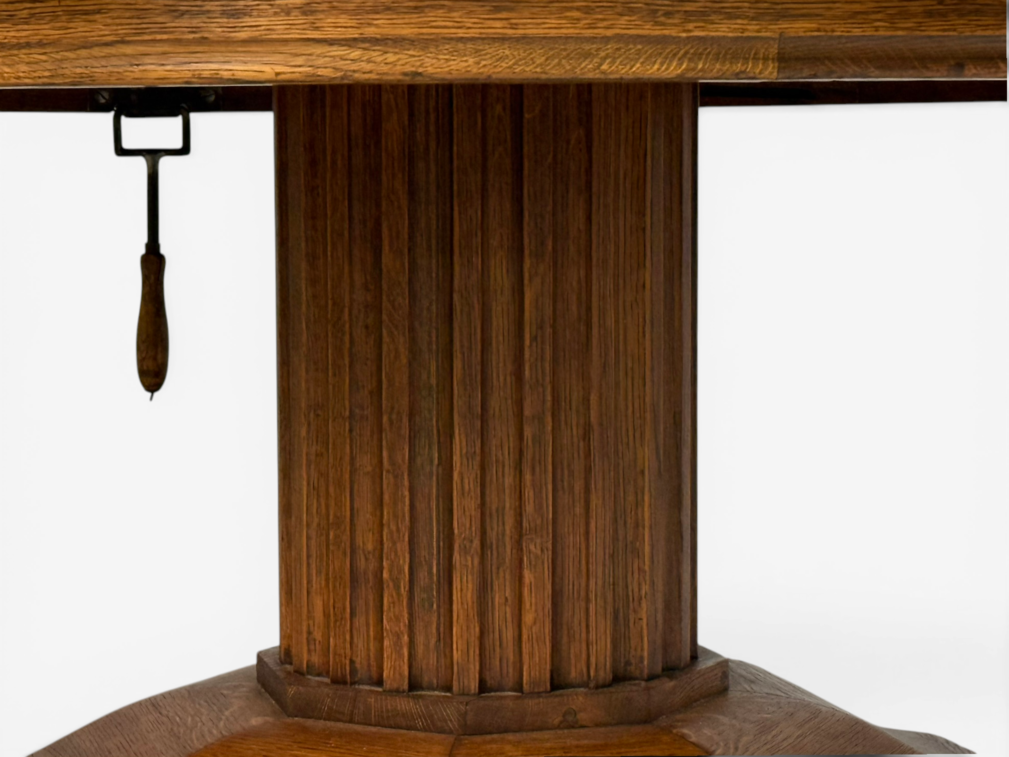 Josef Seiler, Rare Expanding Dining Table, Oak, Germany, 1920s