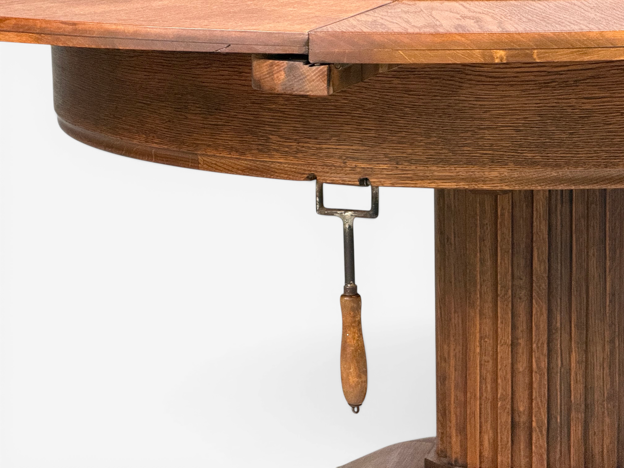 Josef Seiler, Rare Expanding Dining Table, Oak, Germany, 1920s
