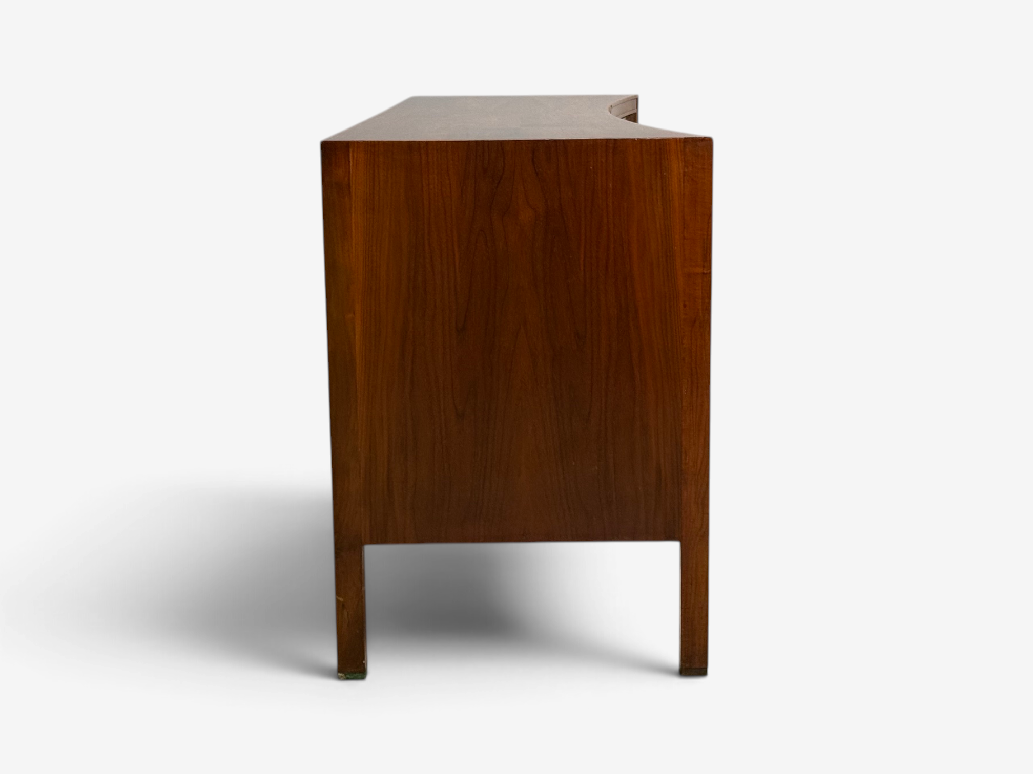 Edmond Spence, Concave Dresser, Stained Wood, Brass, Sweden, 1950s