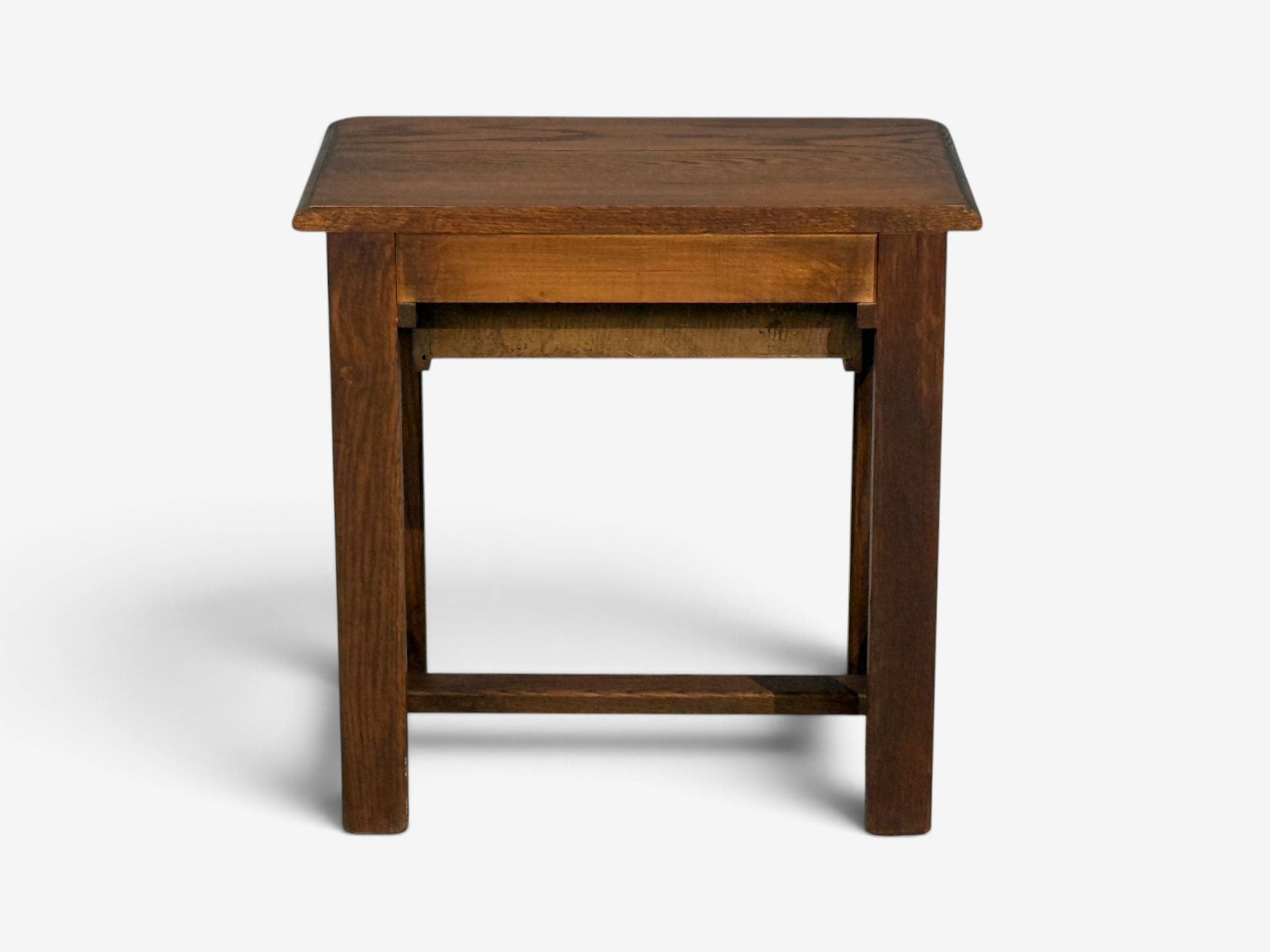 French Modern, Brutalist Nightstands, Oak, France, 1960s