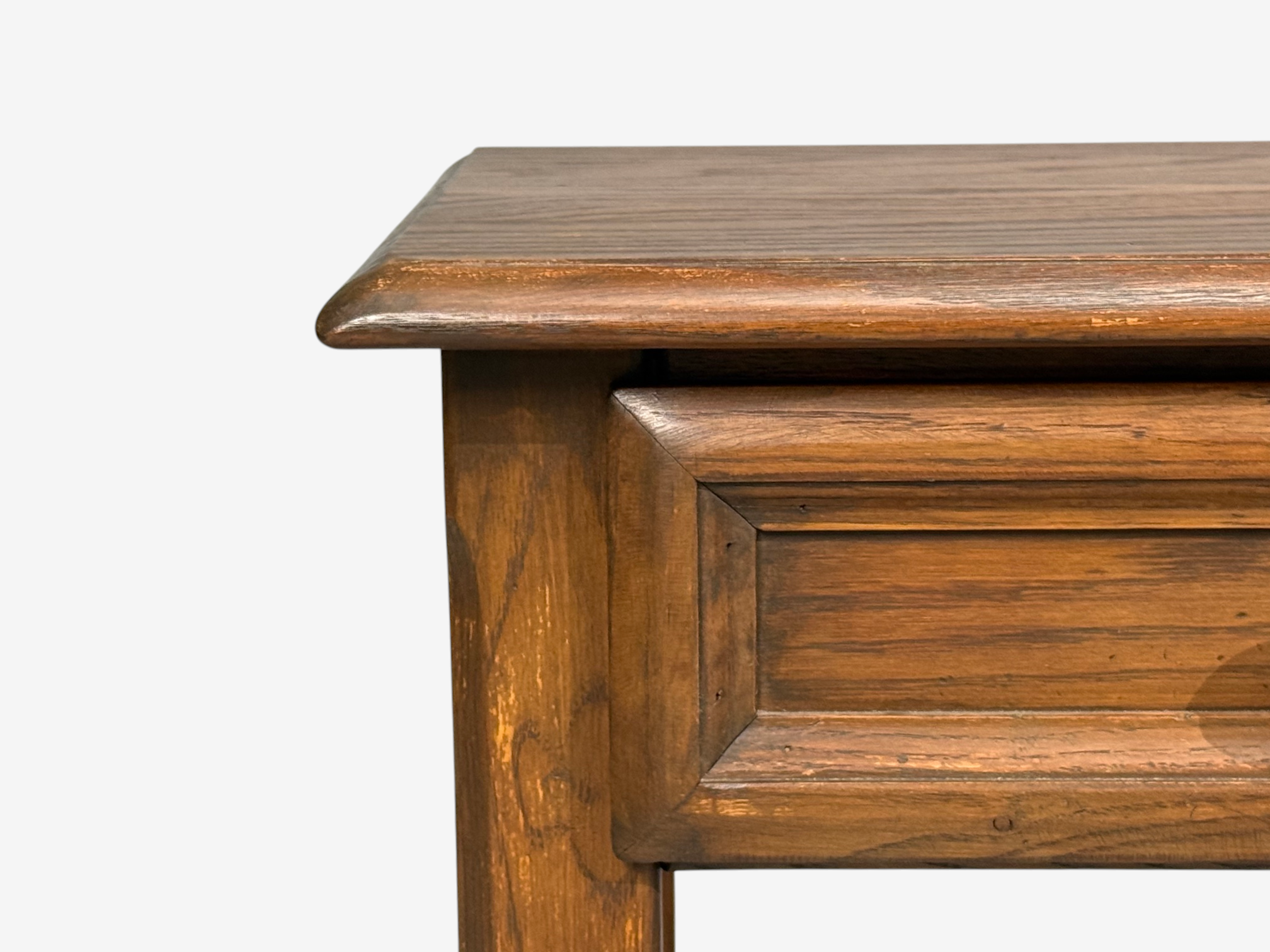 French Modern, Brutalist Nightstands, Oak, France, 1960s
