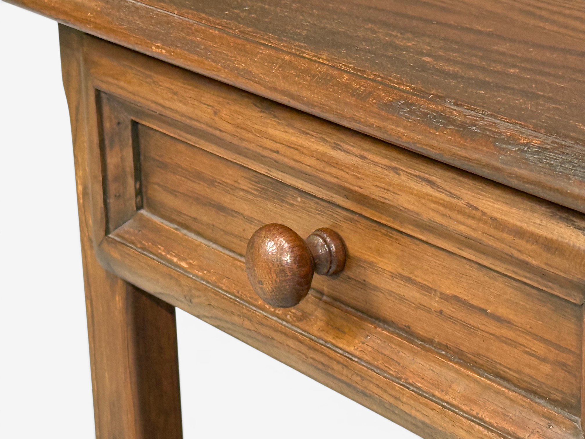 French Modern, Brutalist Nightstands, Oak, France, 1960s