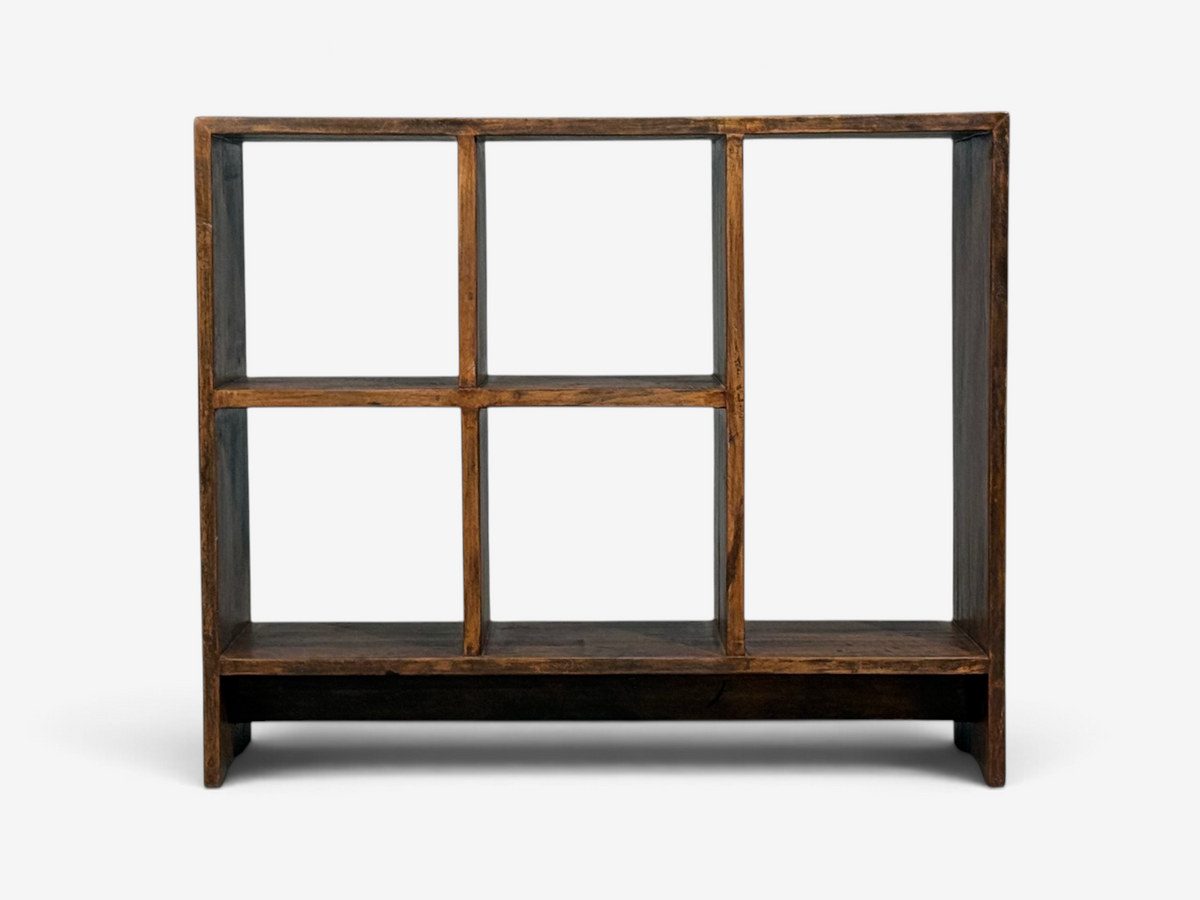 Pierre Jeanneret, 5-Hole File Rack or Bookcase, Teak, Chandigarh, 1960s