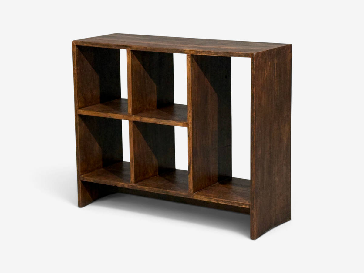 Pierre Jeanneret, 5-Hole File Rack or Bookcase, Teak, Chandigarh, 1960s