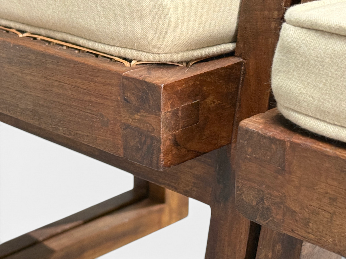 Pierre Jeanneret, Six Dining Chairs, Teak, Cane, Chandigarh, India, 1960s