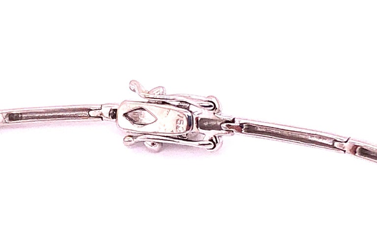 18 Karat White Gold and Diamond Swirl Necklace by H2 at Hammerman