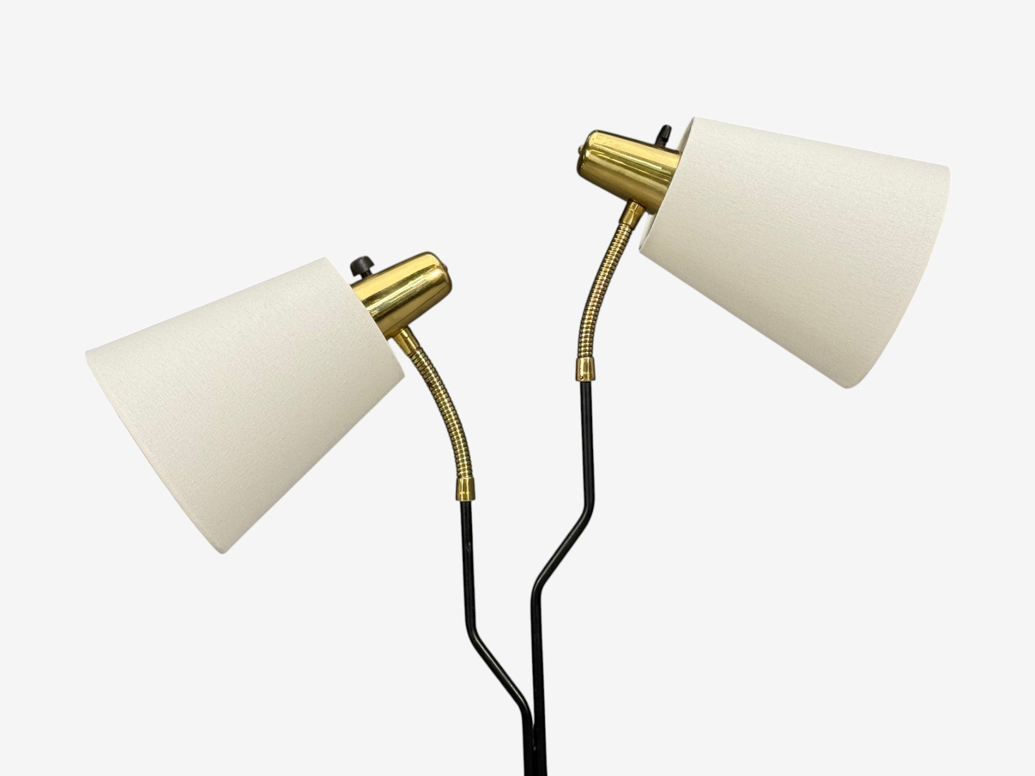 Eskilstuna Elektrofabrik, Floor Lamp, Laqcuered Metal, Brass, Sweden, 1950s