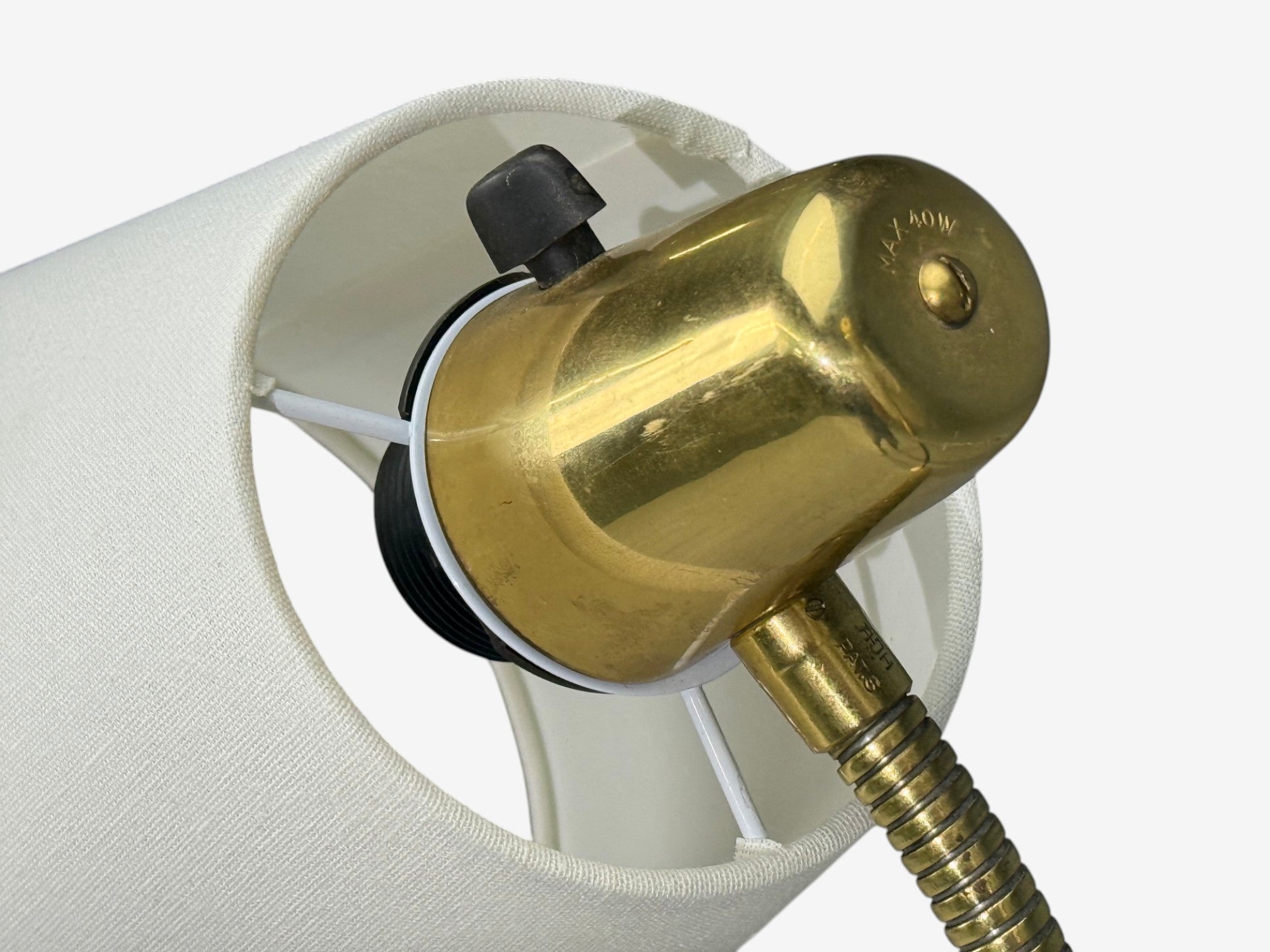 Eskilstuna Elektrofabrik, Floor Lamp, Laqcuered Metal, Brass, Sweden, 1950s