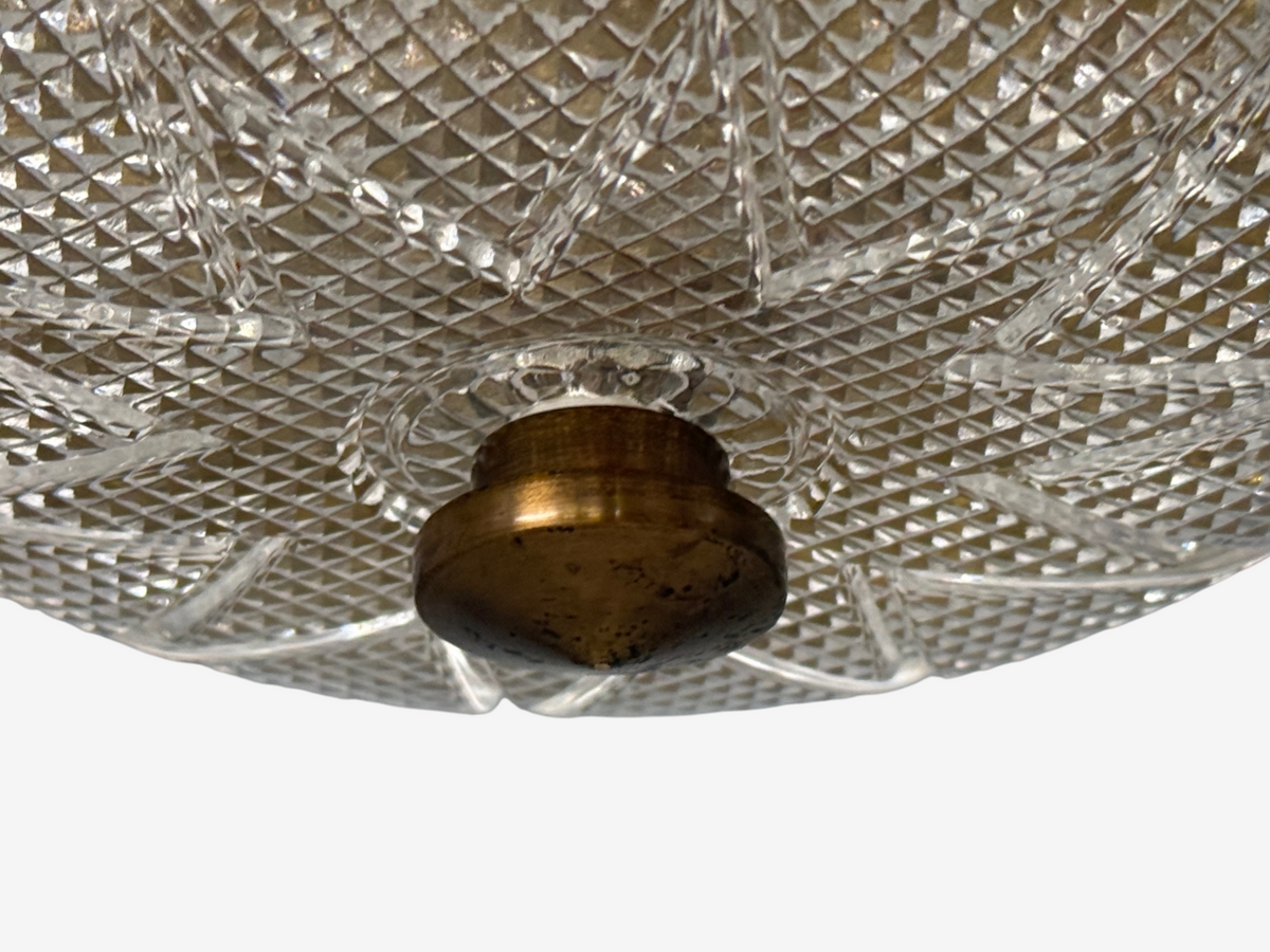 Carl Fagerlund, Tulip Chandelier, Molded Glass, Brass, Sweden, 1960s