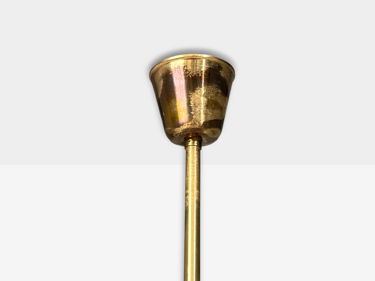Carl Fagerlund, Tulip Chandelier, Molded Glass, Brass, Sweden, 1960s
