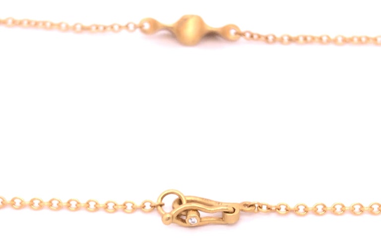 18 Karat Yellow Gold Caleo Chrysoprase Pendant Necklace