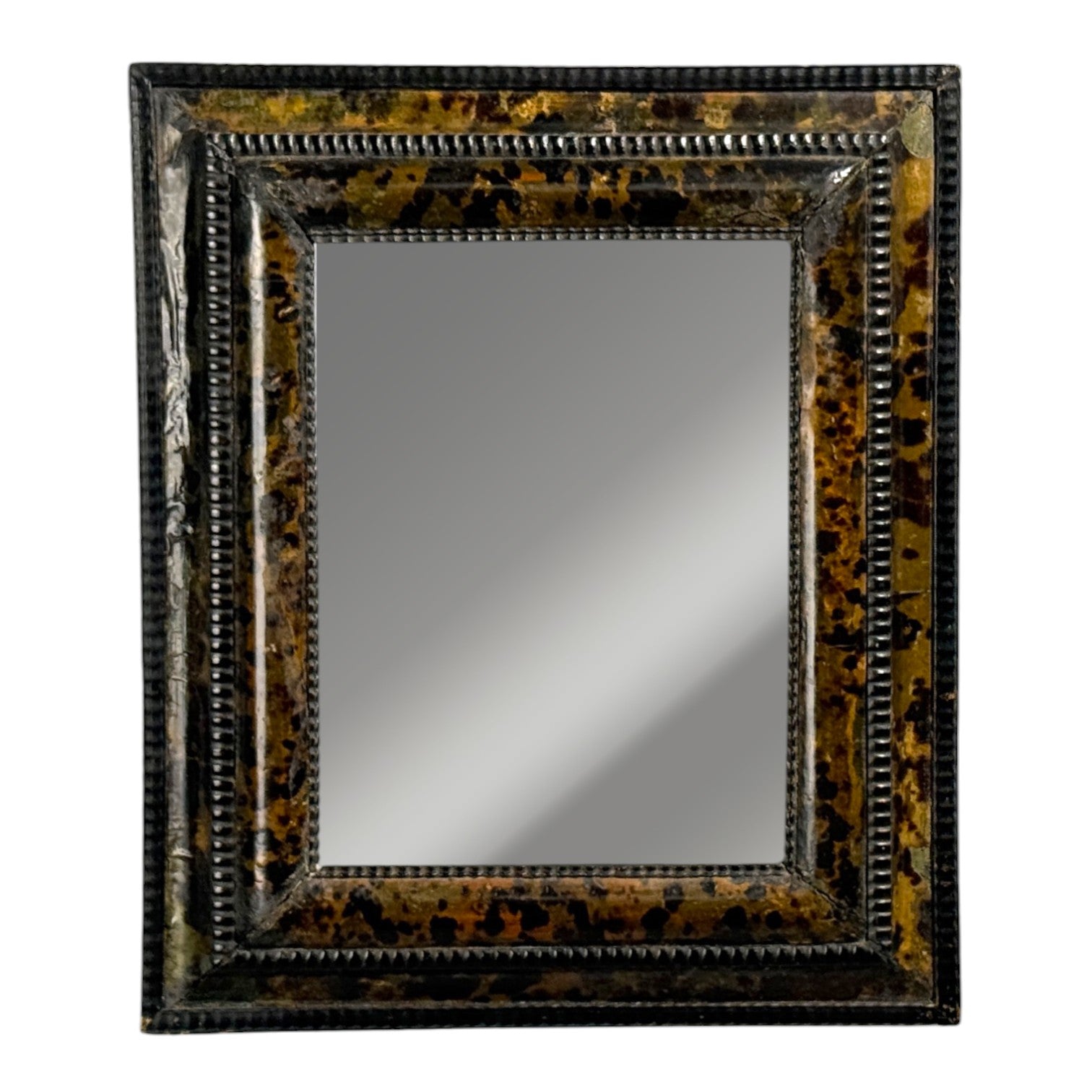 Dutch Ripple Frame, Mirror or Picture Frame, Tortoise, Ebonized Wood, 18th c.