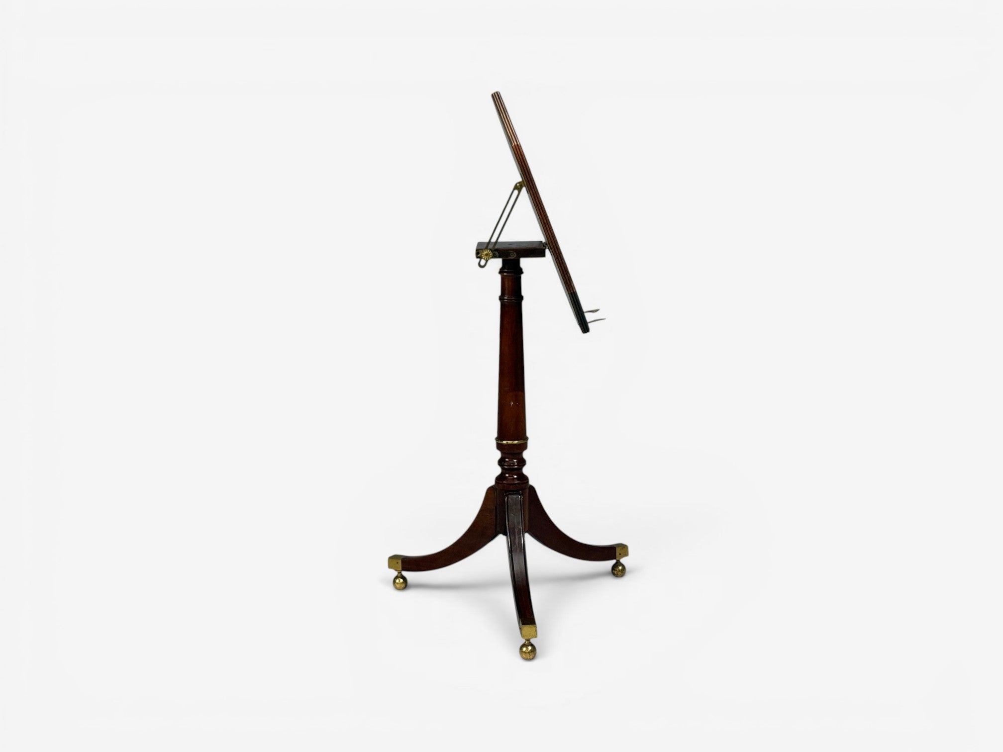 Baker Furniture, Tilt-Top End Table, Mahogany, Rosewood, Brass, USA, 1970s