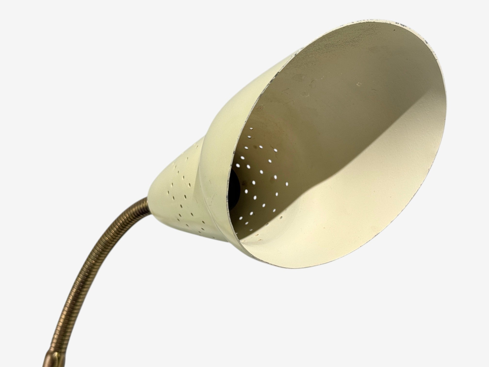 Swedish Modern, Adjustable Wall Light, Brass, Lacquered Metal, Sweden, 1950s