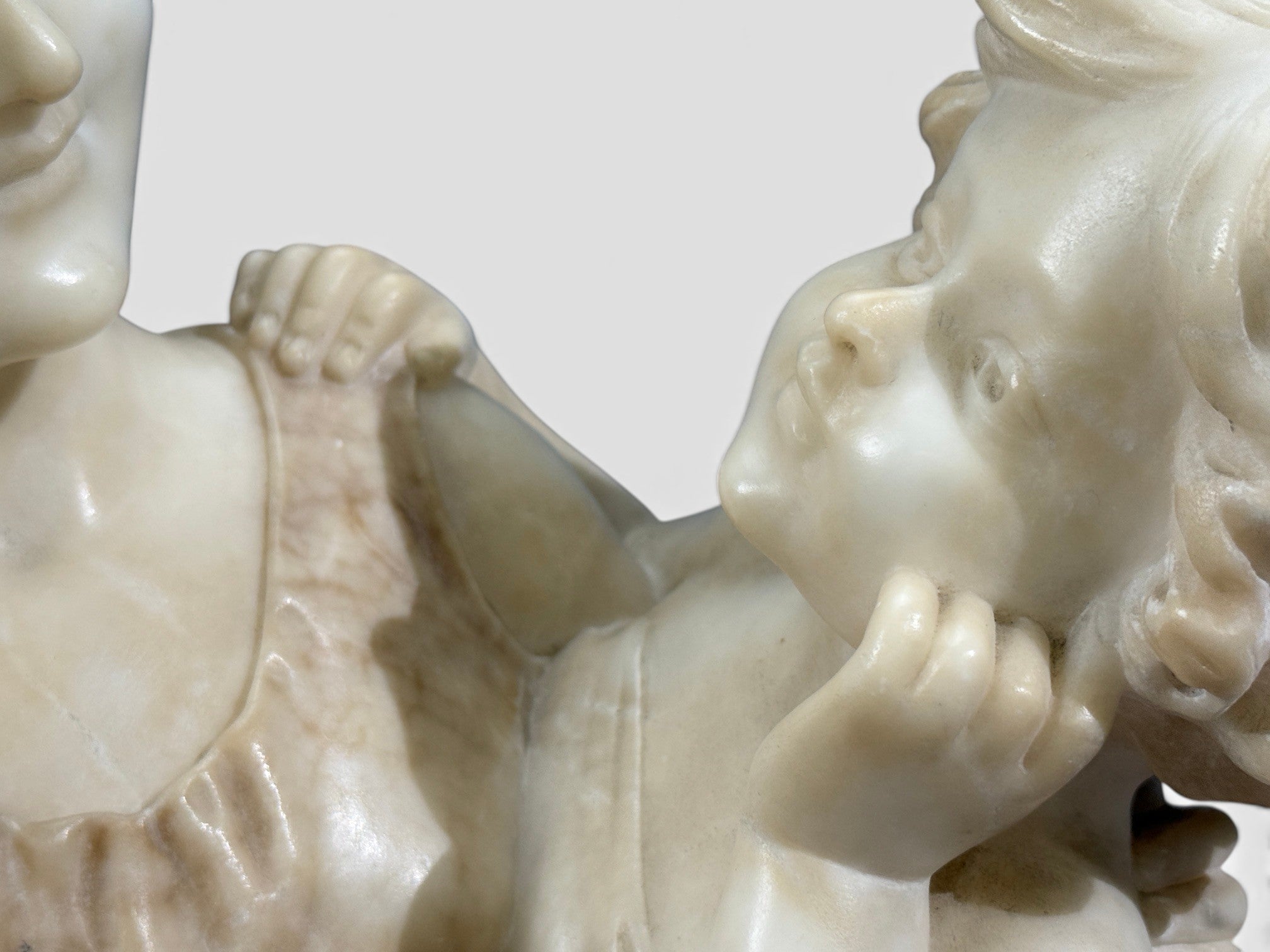 Neoclassical, Marble Statue, Mother and Daughter, France, 1910s