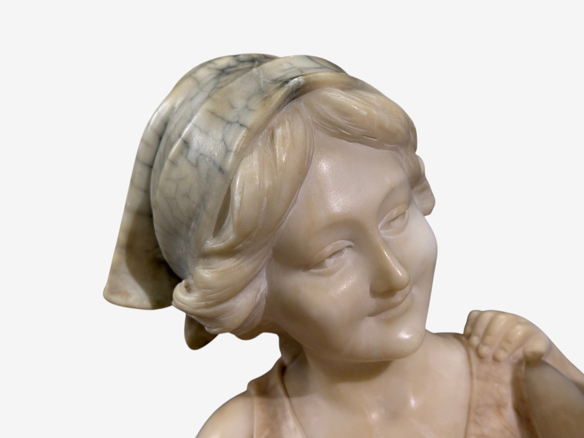 Neoclassical, Marble Statue, Mother and Daughter, France, 1910s