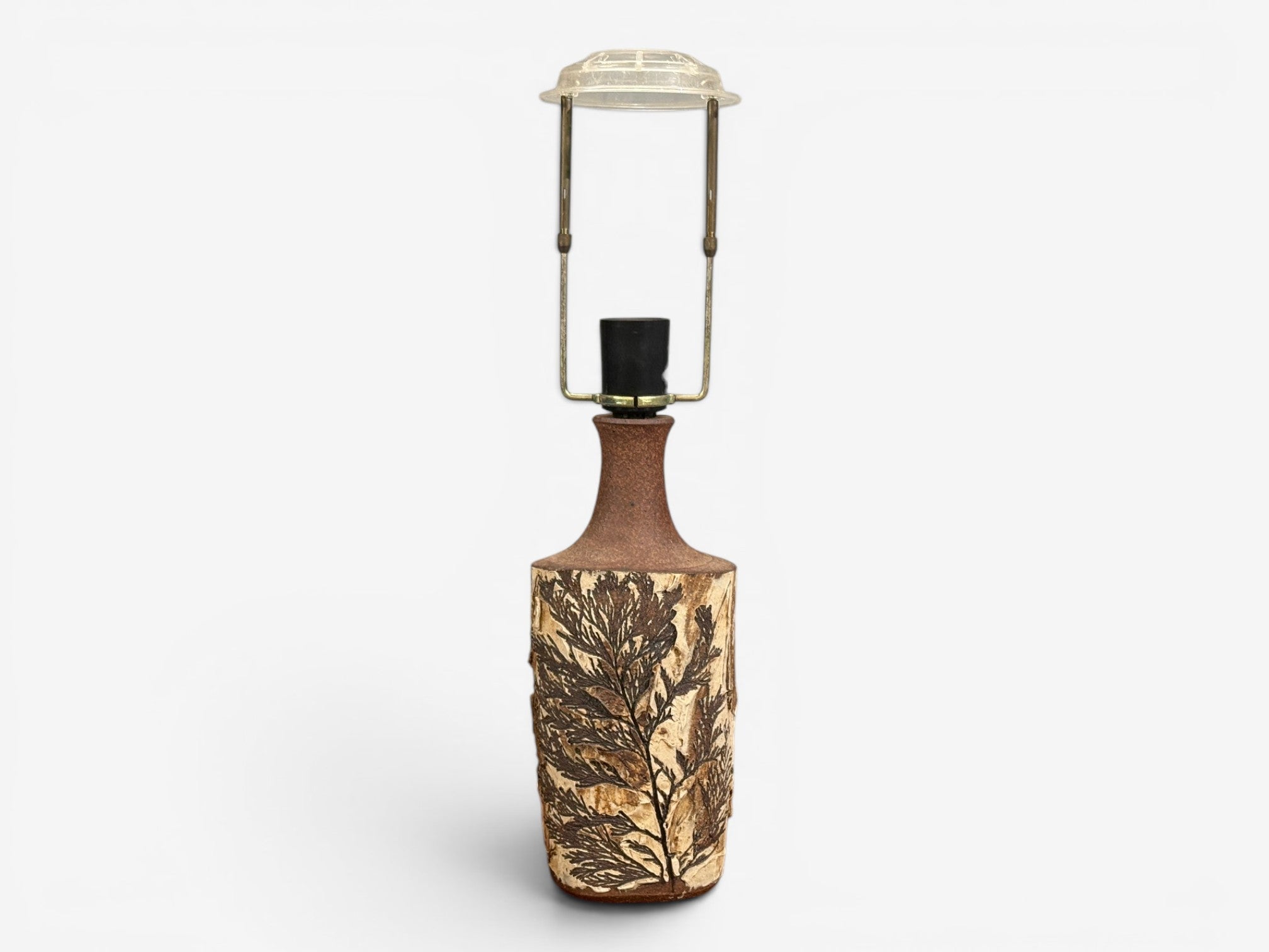Bodil Marie Nielsen, Table Lamp, Brown Stoneware, Denmark, 1960s