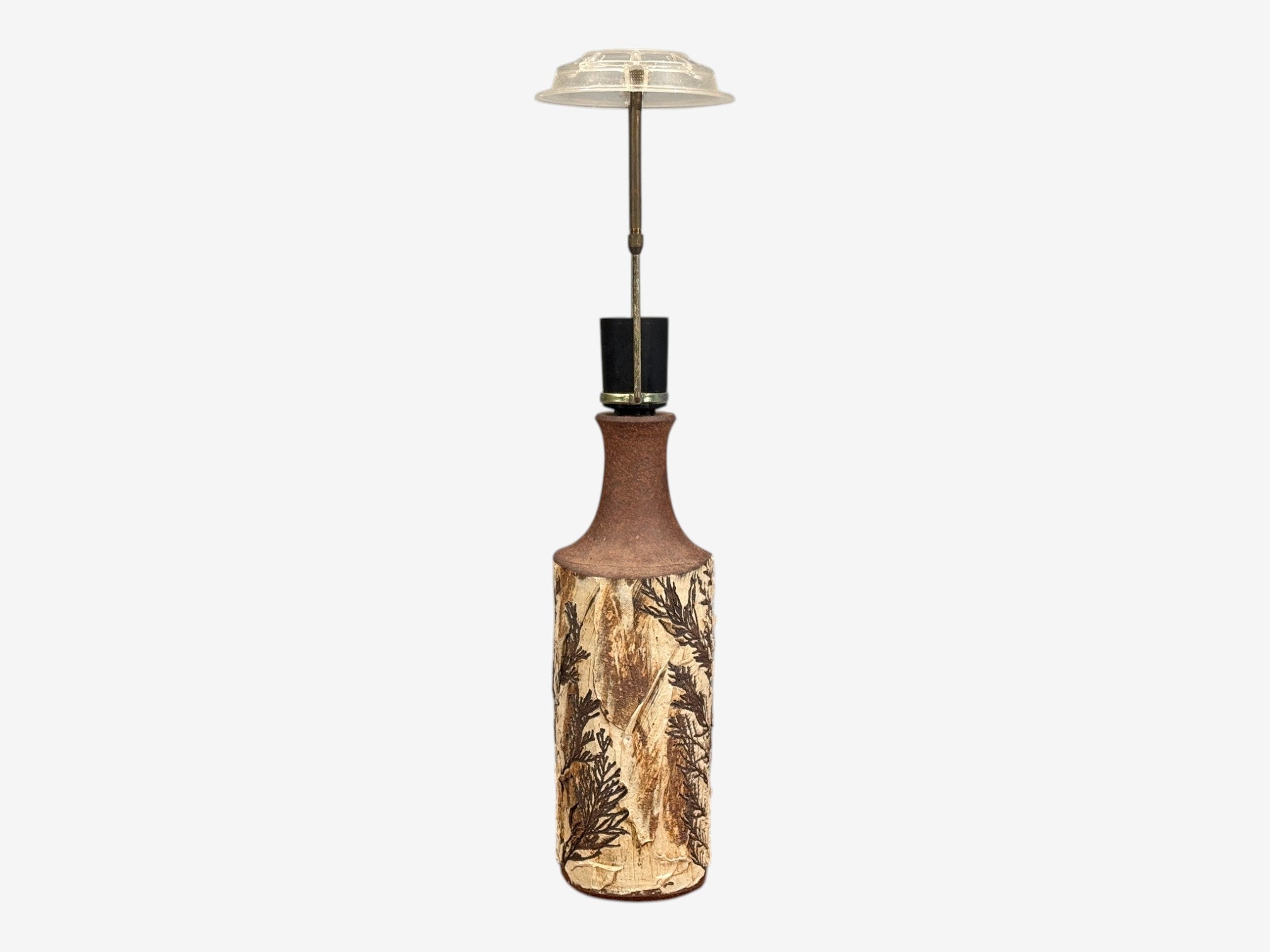 Bodil Marie Nielsen, Table Lamp, Brown Stoneware, Denmark, 1960s