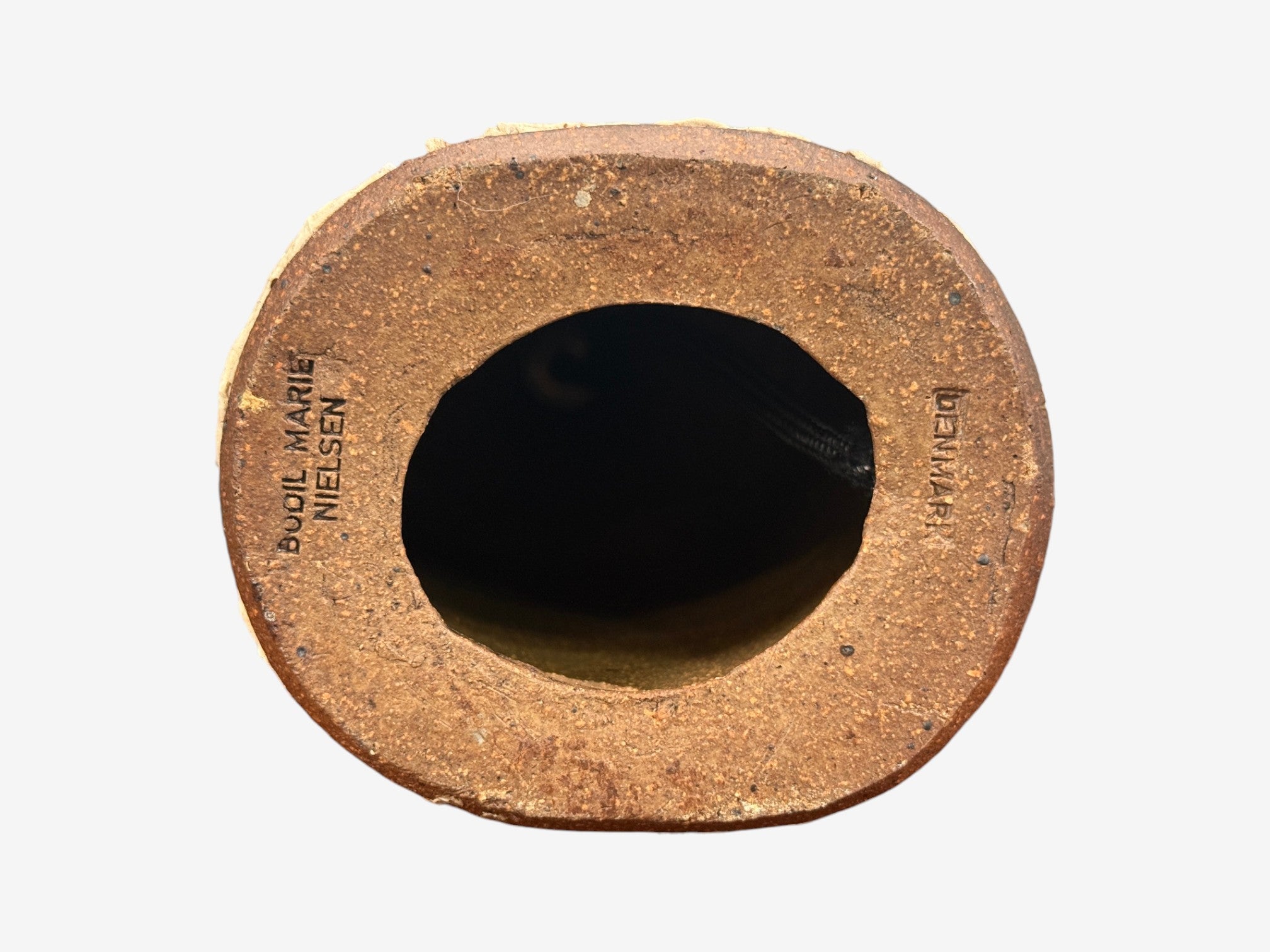 Bodil Marie Nielsen, Table Lamp, Brown Stoneware, Denmark, 1960s
