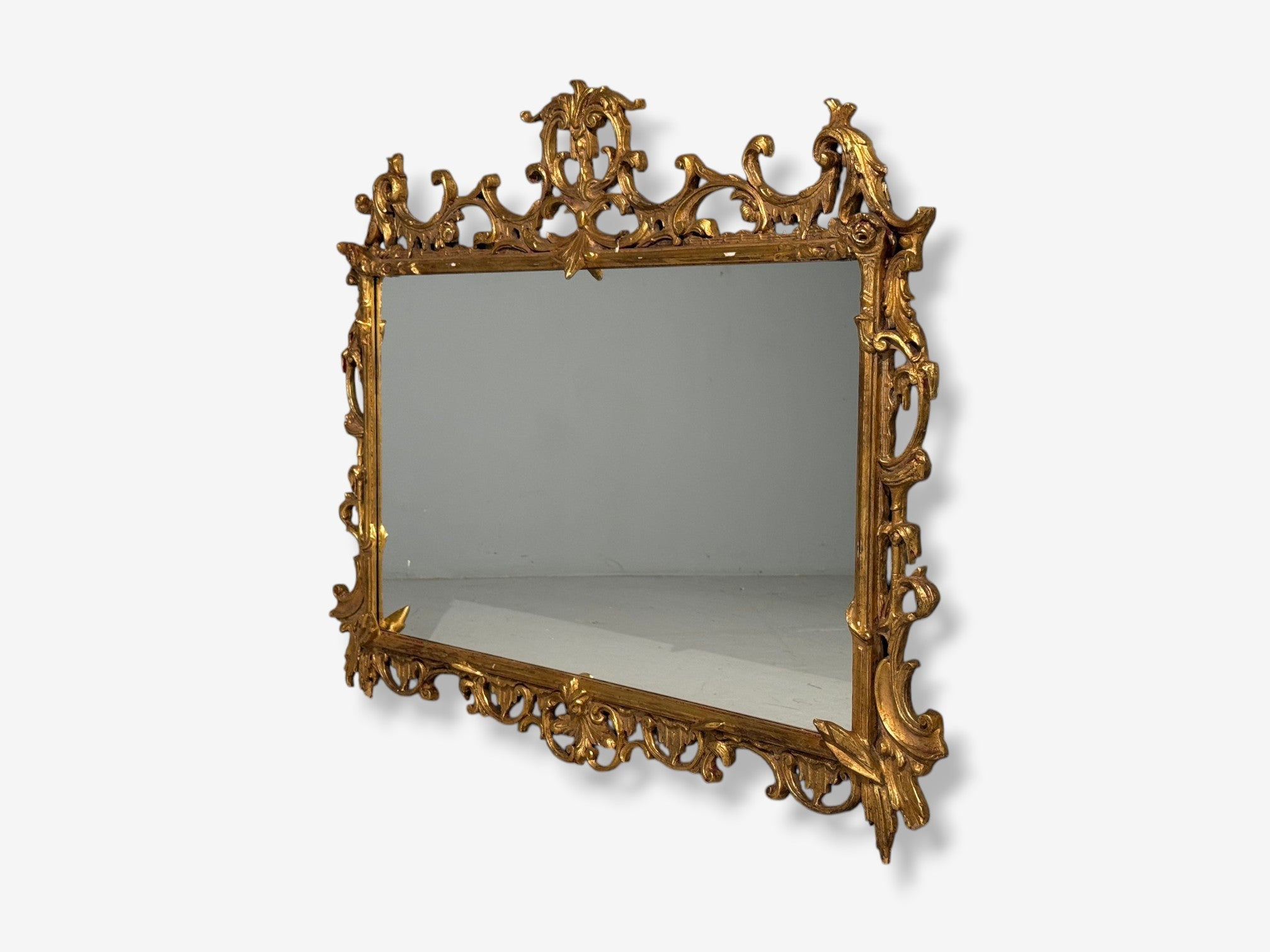 Friedman Brothers, Large Ornate Wall Mirror, Giltwood, Mirror, USA, 1950s