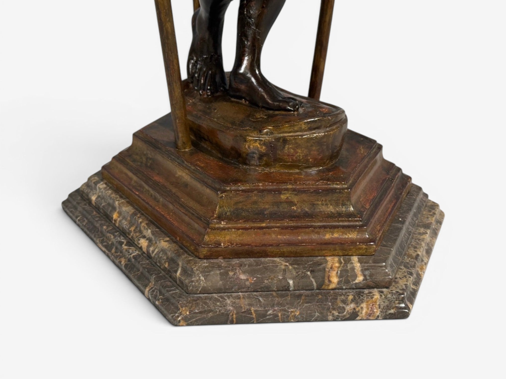 18th/19th c. Italian, Venetian Blackamoor Gueridons, Opposing Figures, Marble