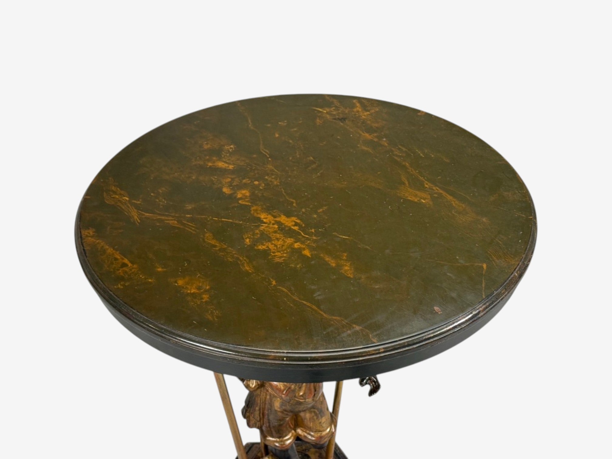 18th/19th c. Italian, Venetian Blackamoor Gueridons, Opposing Figures, Marble