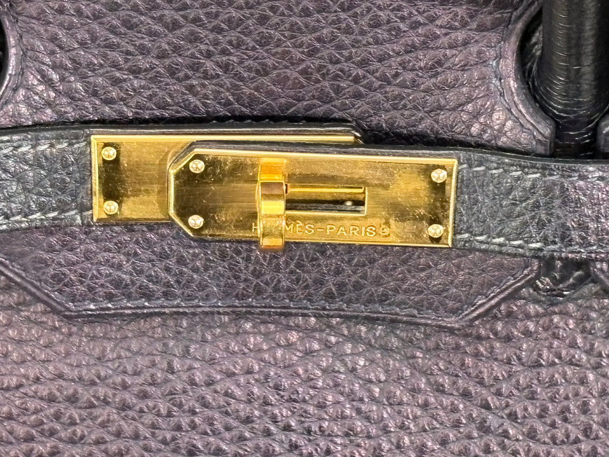 Hermès, Birkin Retourne 35, Taurillon Clemence Leather, Gold Hardware, France, 2003
