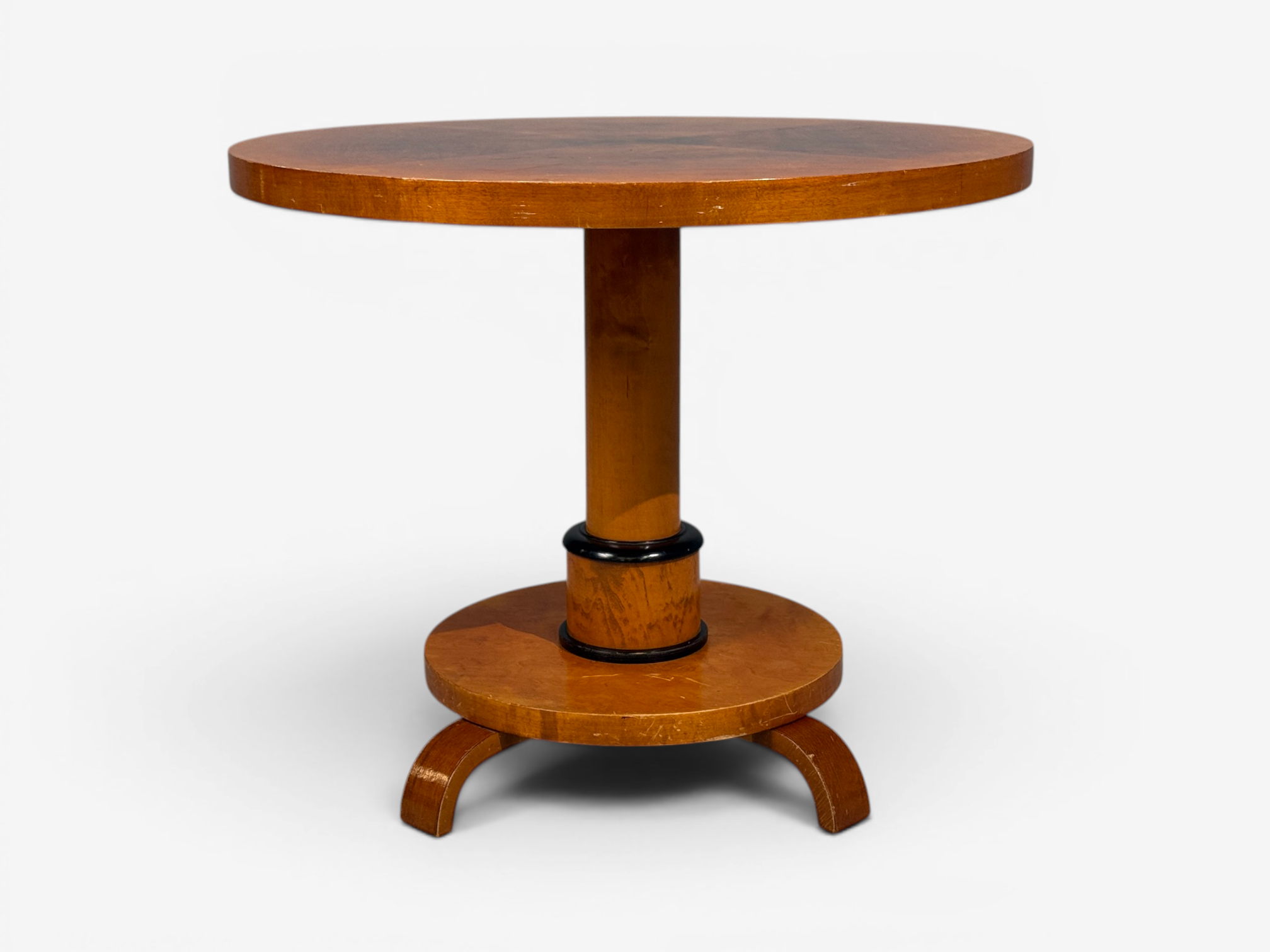 Swedish Art Deco, End Table, Birch, Ebonized Wood, Sweden, 1930s
