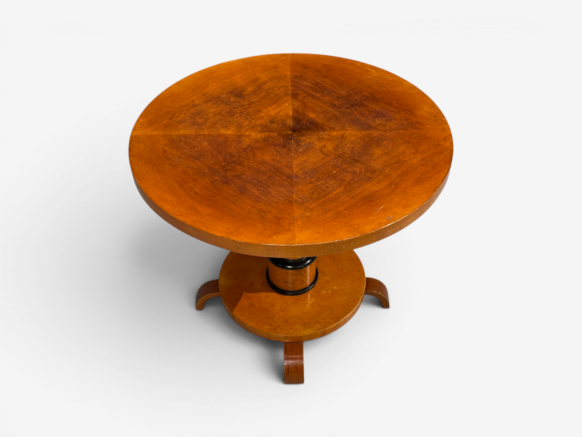 Swedish Art Deco, End Table, Birch, Ebonized Wood, Sweden, 1930s