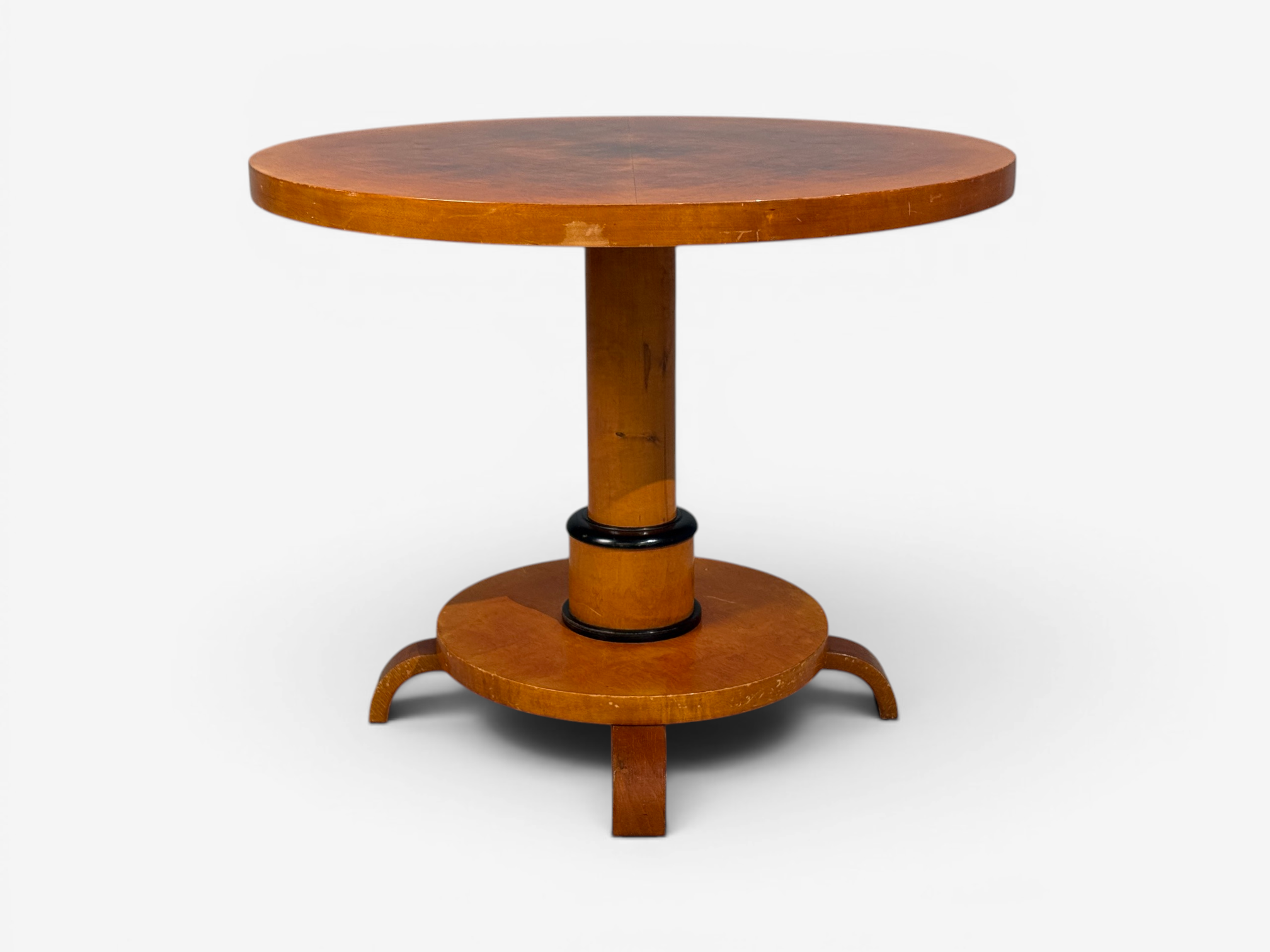Swedish Art Deco, End Table, Birch, Ebonized Wood, Sweden, 1930s