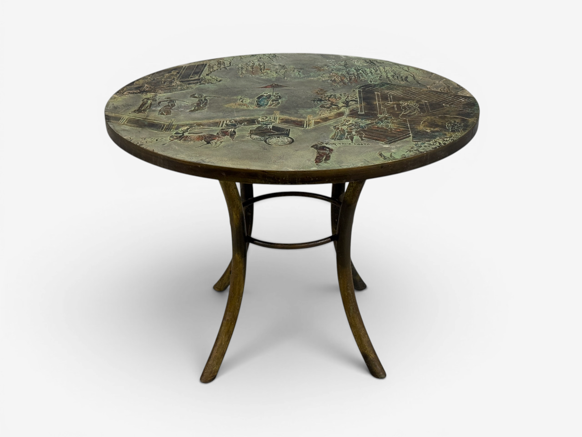 Philip and Kelvin LaVerne, Rare Center Table, Bronze, USA, 1960s