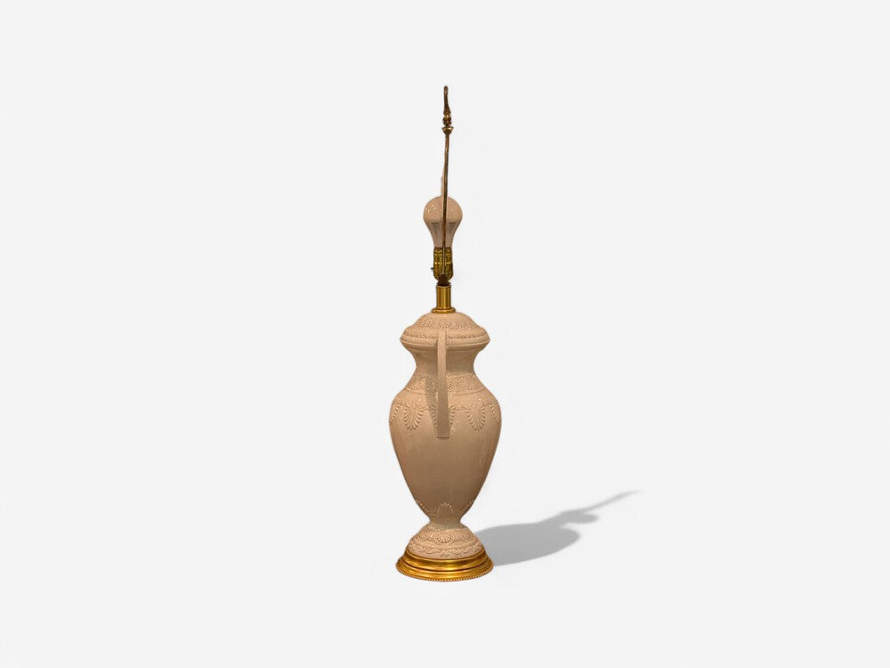 Frederick Cooper, Lenox, Neoclassical Style, White Porcelain, Table Lamps, 1980s