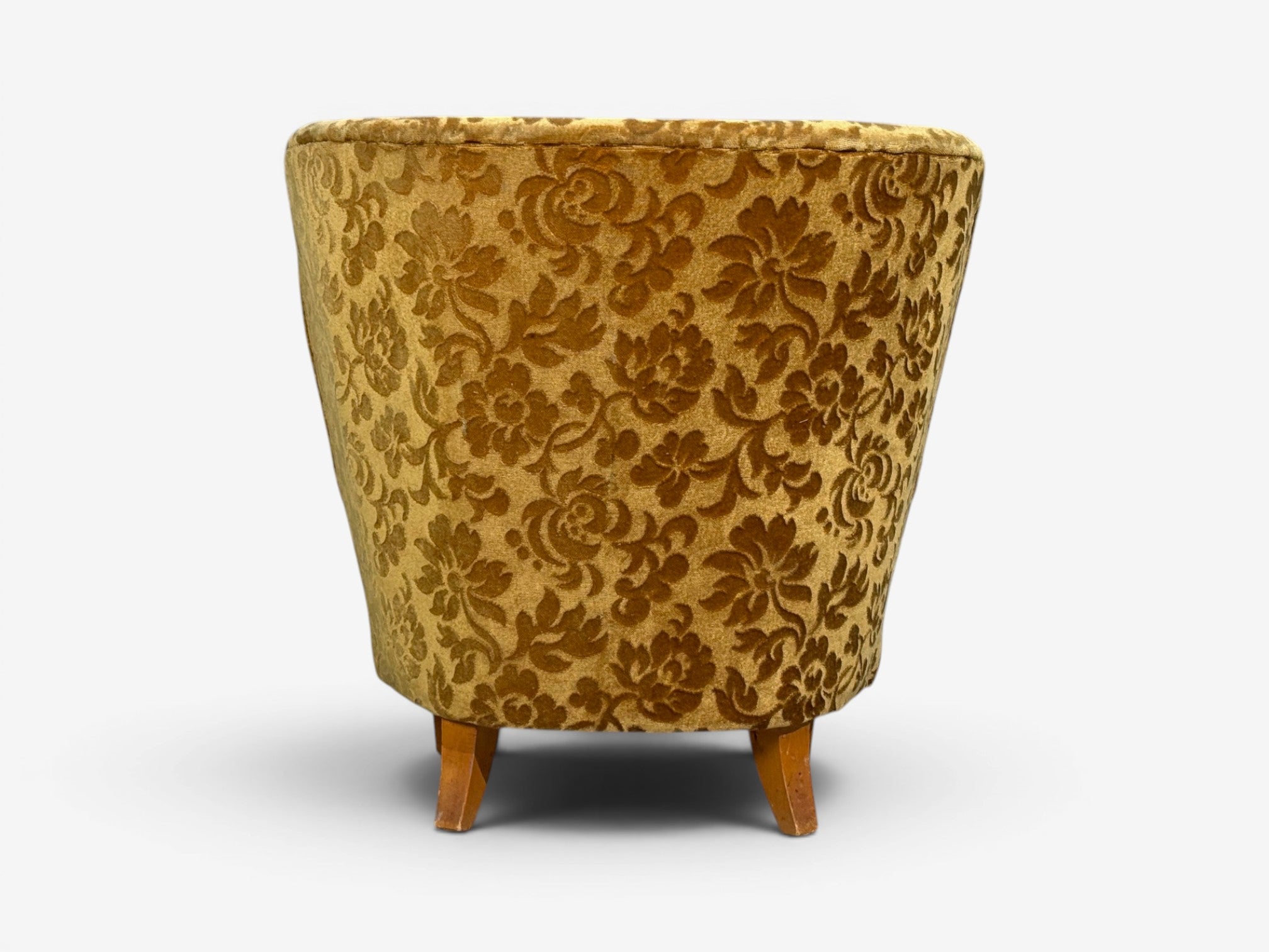 Finnish Modern, Easy Chairs, Damask, Beech, Finland, 1940s