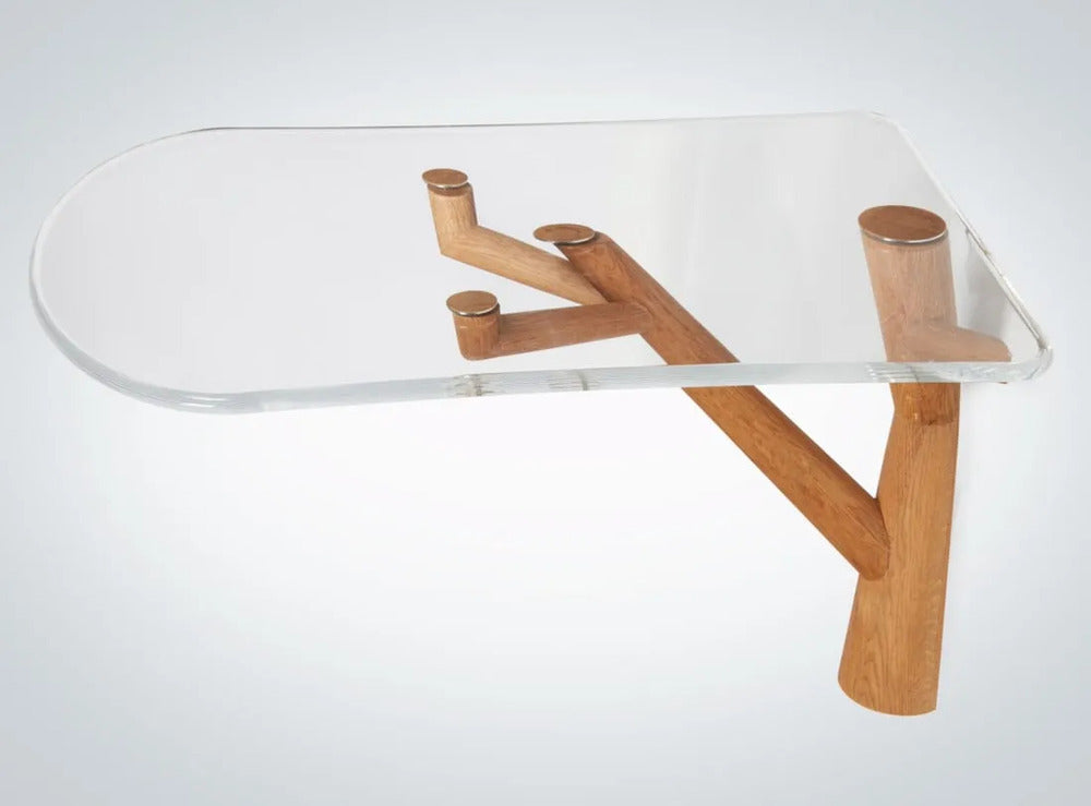 Mattia Bonetti, Contemporary, Rare Console or Table, Oak, Plexiglass, France, 2008