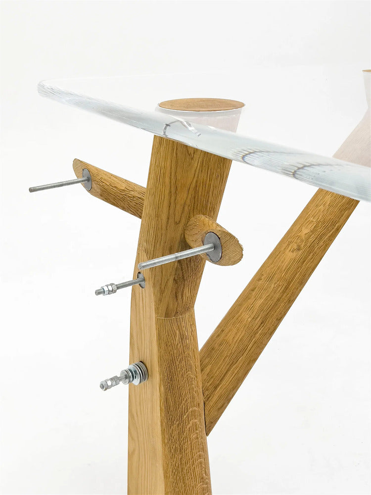 Mattia Bonetti, Contemporary, Rare Console or Table, Oak, Plexiglass, France, 2008
