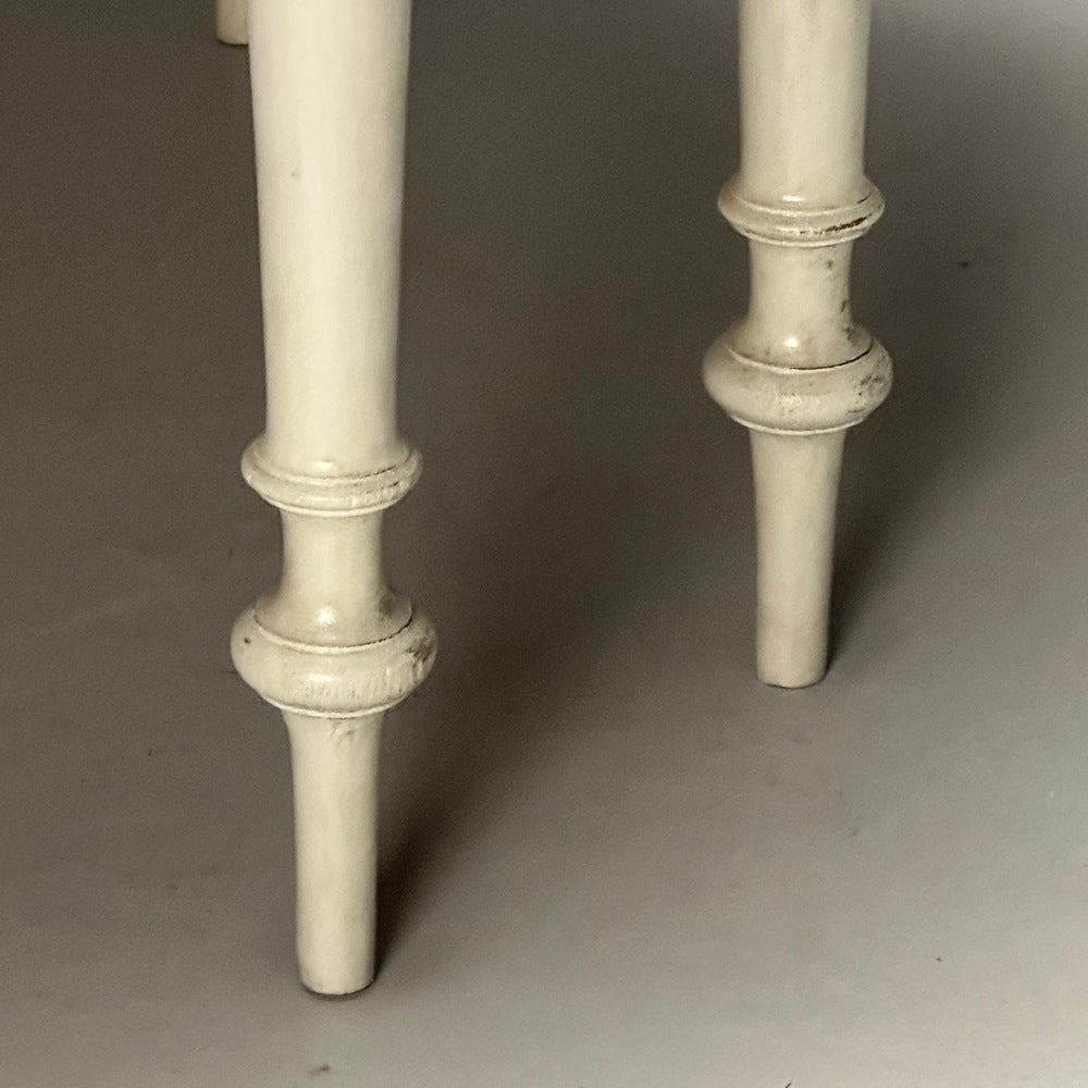 Gustavian, Swedish Dining Table, Gray Paint Distressed, Sweden, 1970s