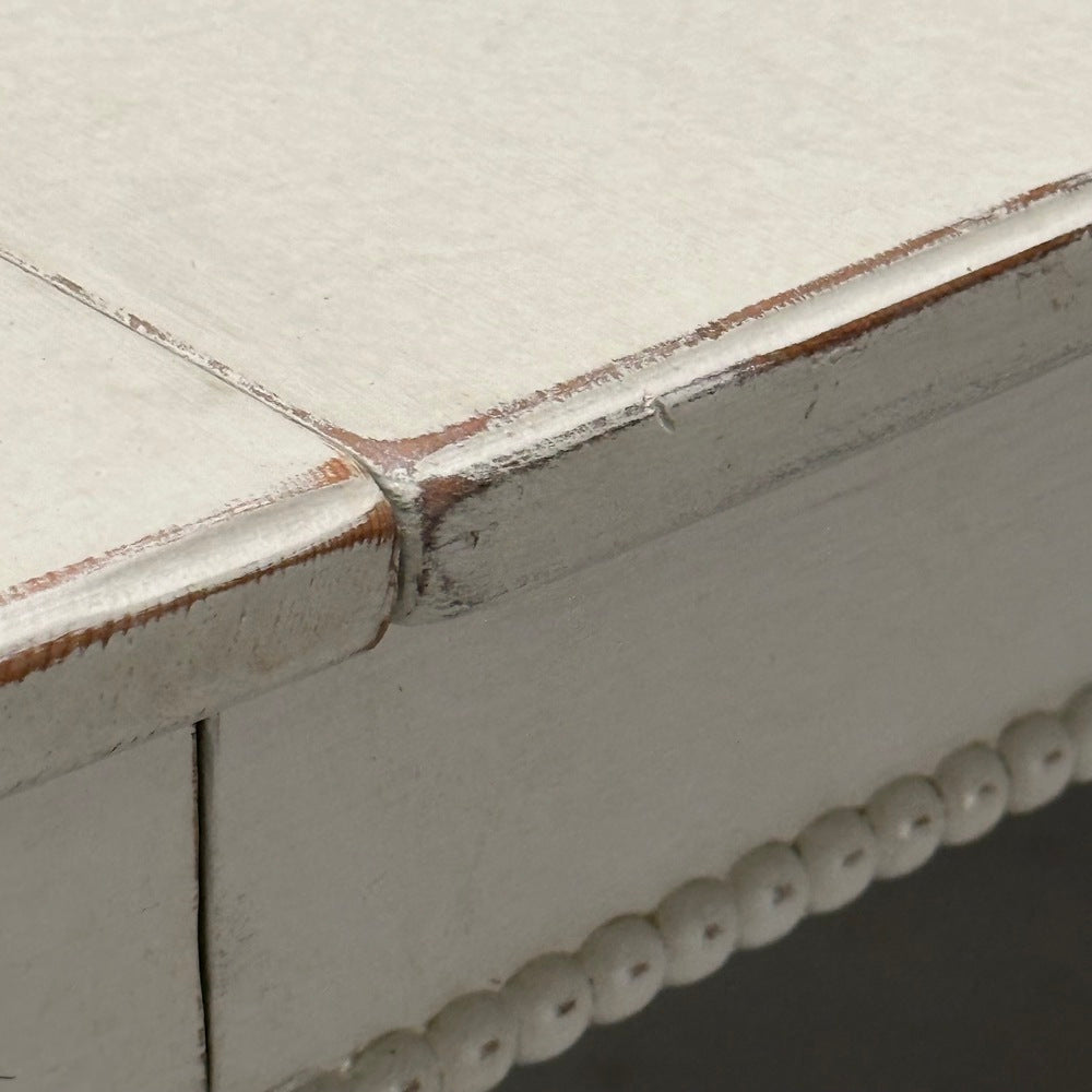 Gustavian, Swedish Dining Table, Gray Paint Distressed, Sweden, 1970s