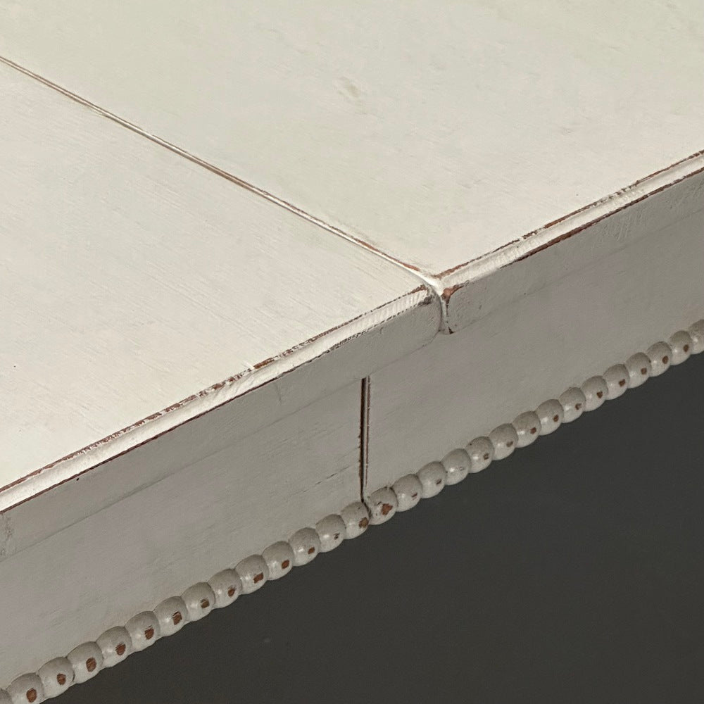 Gustavian, Swedish Dining Table, Gray Paint Distressed, Sweden, 1970s