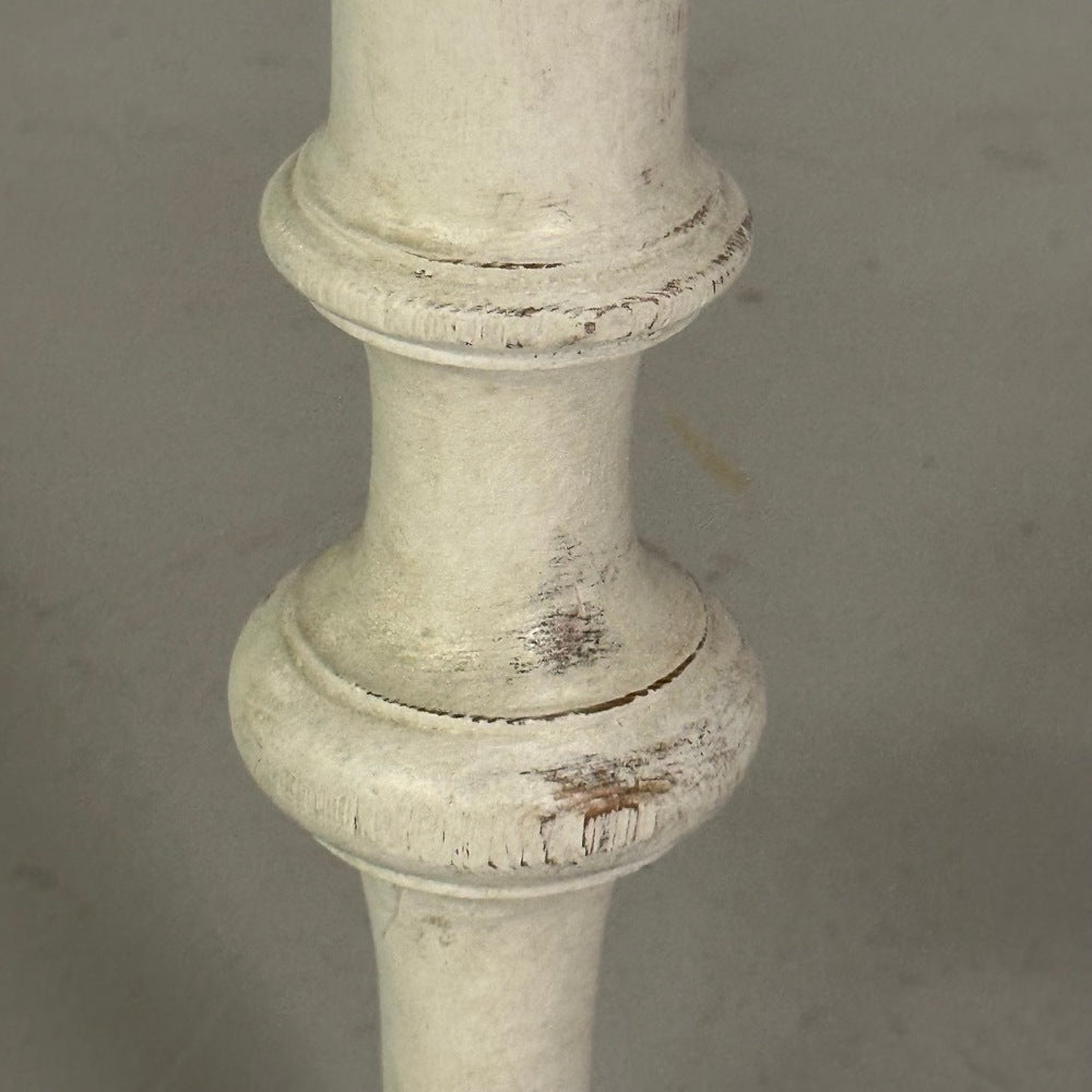 Gustavian, Swedish Dining Table, Gray Paint Distressed, Sweden, 1970s