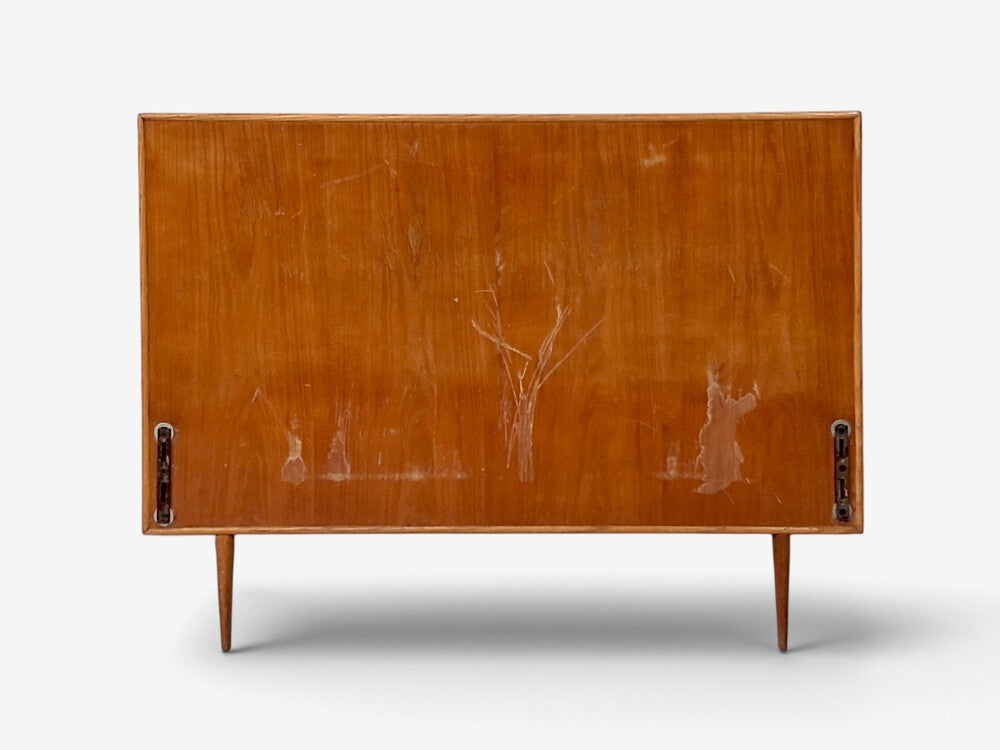 Italian Mid-Century Modern, Twin Bed with Shelf, Marquetry, Italy, 1950s