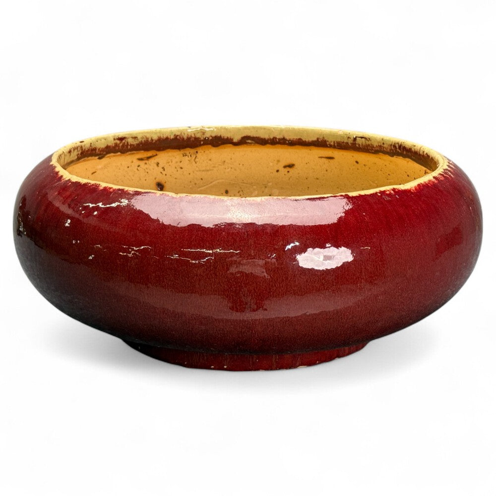 American Studio, Mid-Century Modern, Large Floor Pot, Red Ceramic Glaze, USA, 1970s