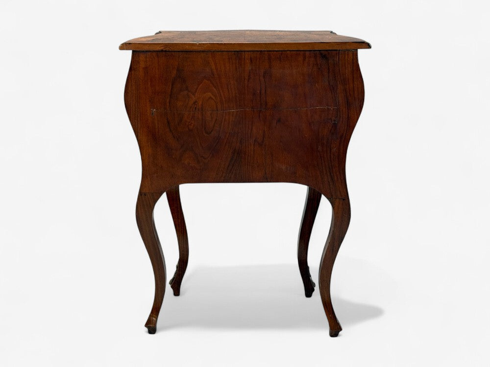 Louis XV Style, Small Bombay Chest, Walnut, Porcelain, Bronze, Austria, 19th c.