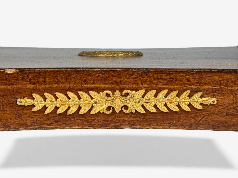 French Empire Revival, Center Table, Bronze, Mahogany, Marble, France, 19th c.
