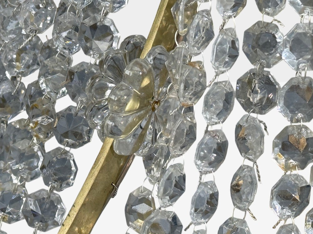 Russian Neoclassical Style, Monumental Chandeliers, Bronze, Crystal, 1960s